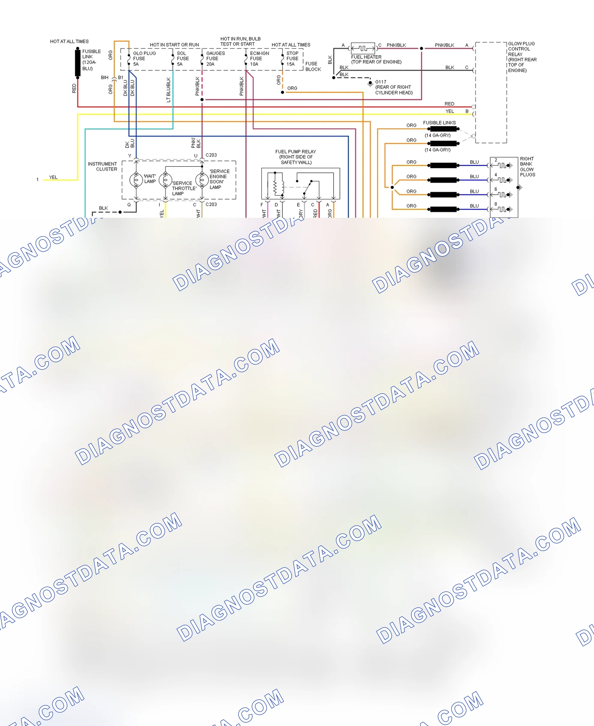 Scheme 387: Wiring Diagram For Blazer, Pickup, Sierra, Suburban & Yukon With M/T (2 Of 2)