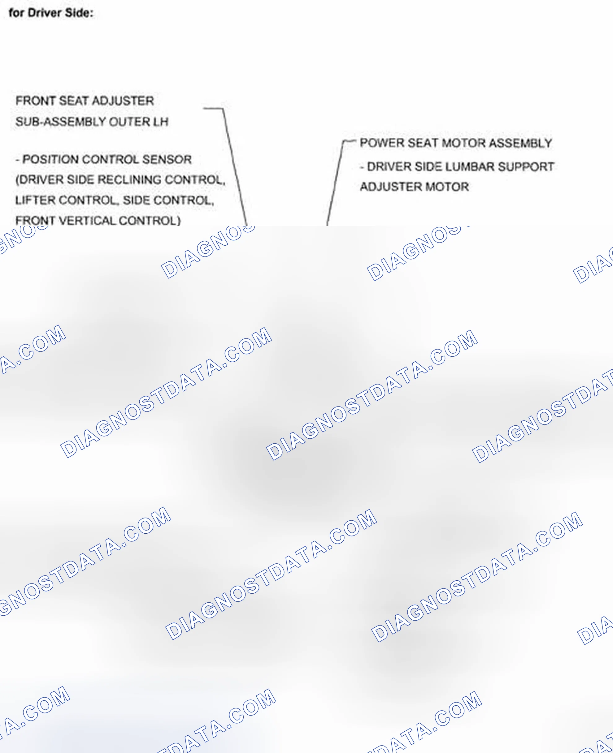 Fig. 4: Identifying Front Power Seat Control System Parts Location (4 Of 5)