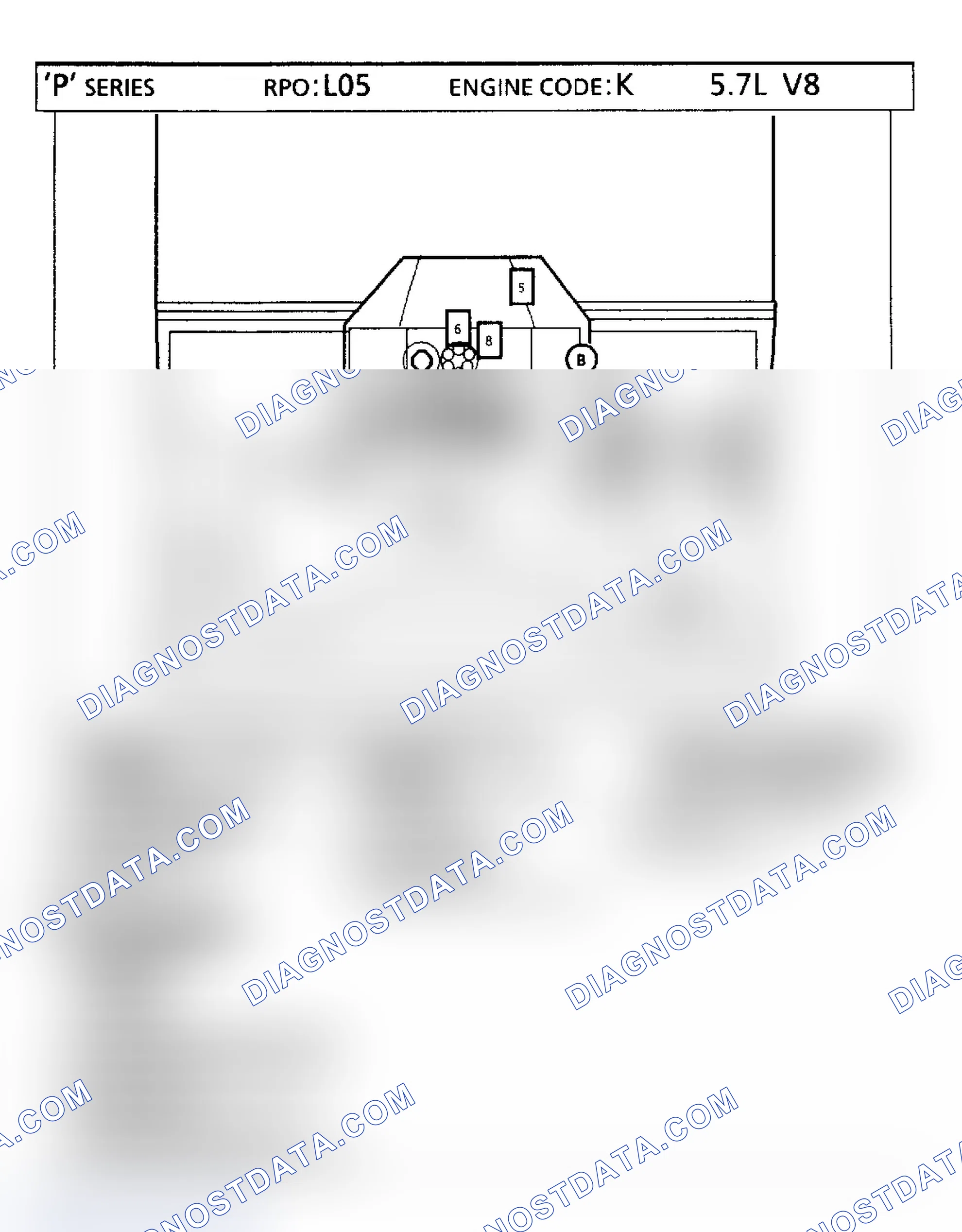 Scheme 107: 7.4L VIN "K" - "P" Series Parcel Van Component Locations