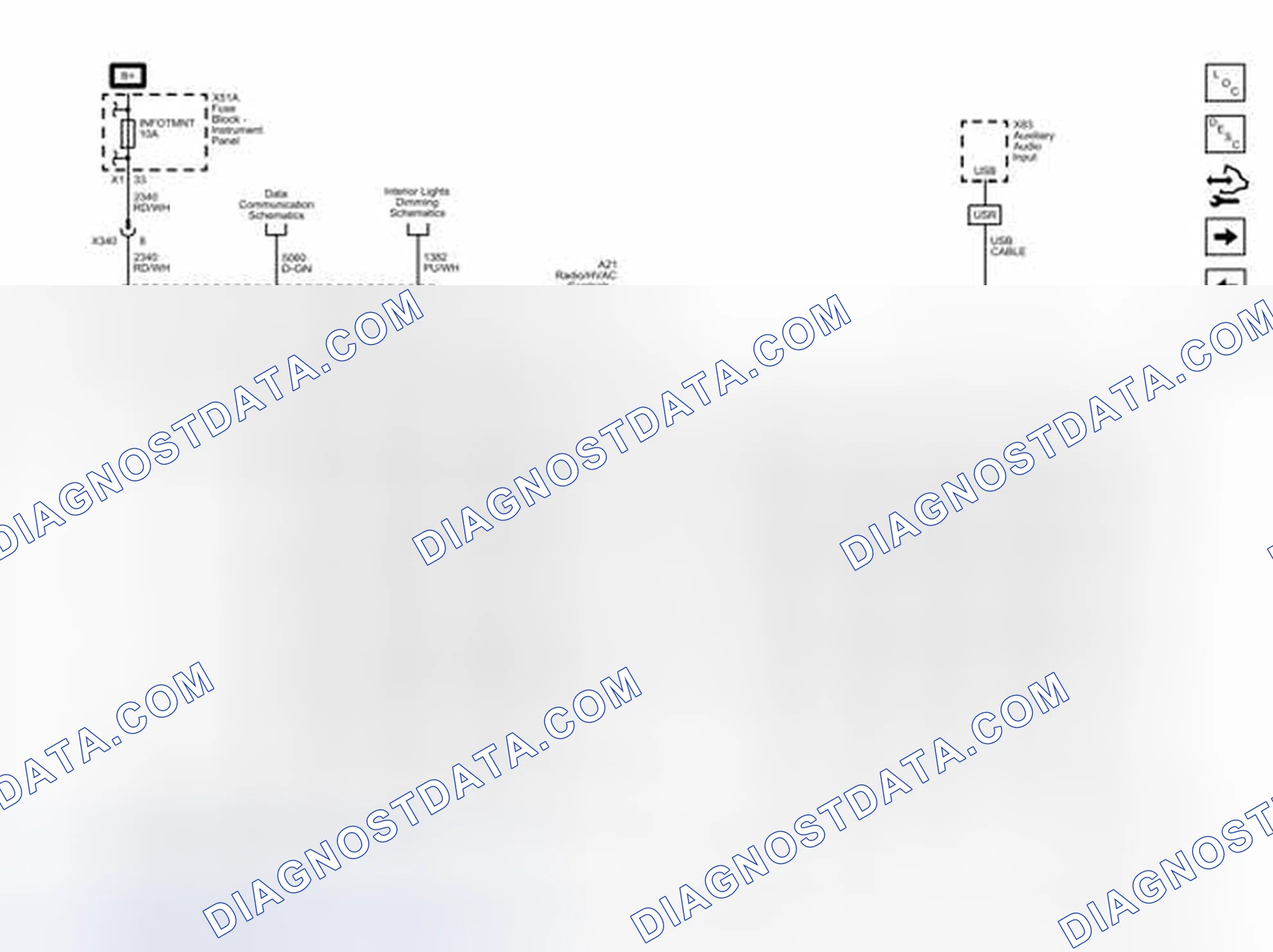 Scheme 9: Rear Audio Controls, Lighting, Data Communication and Infrared Module