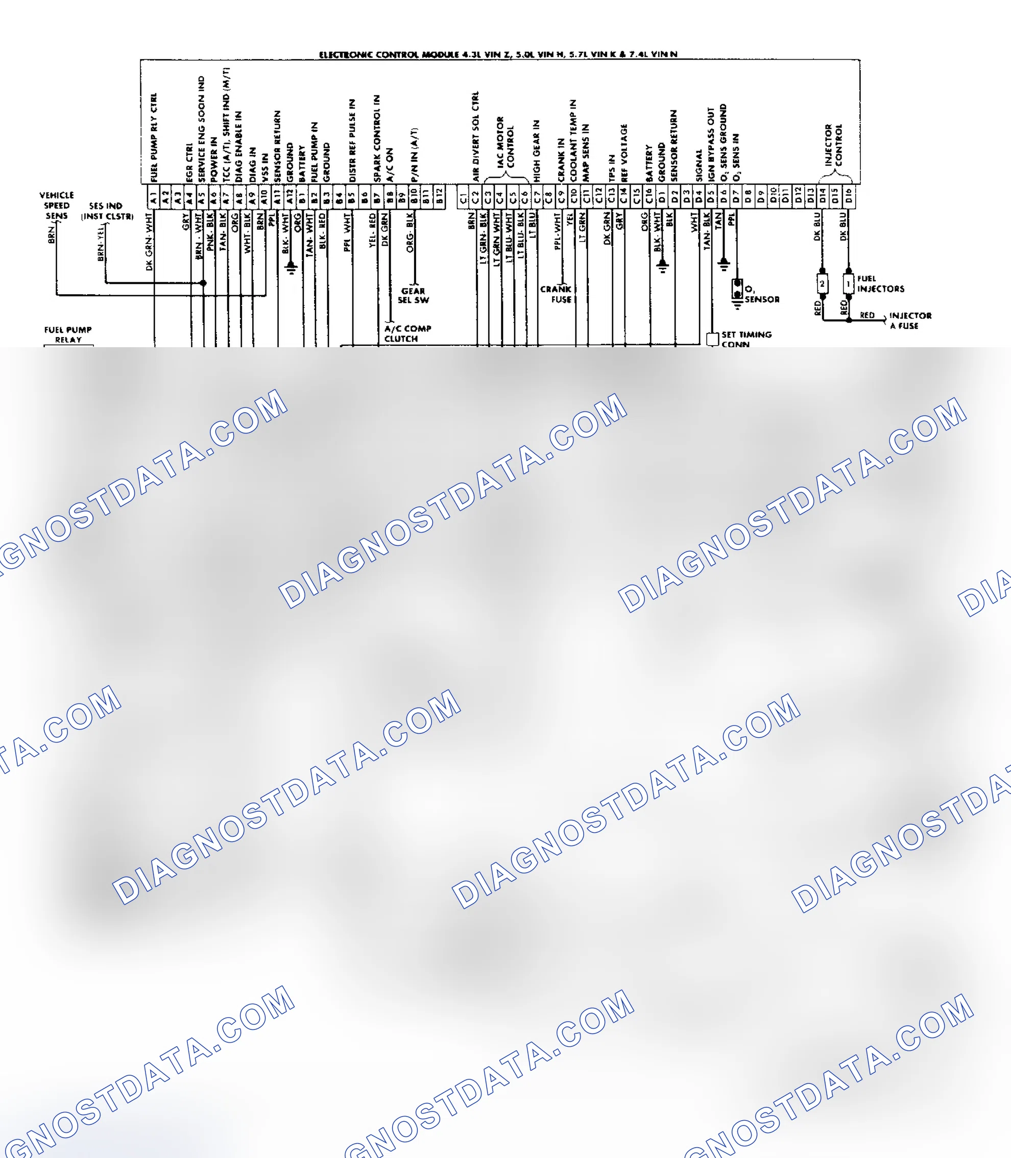 Scheme 182: "C/K" Series (4.3L, 5.0L, 5.7L & 7.4L) Wiring Diagram