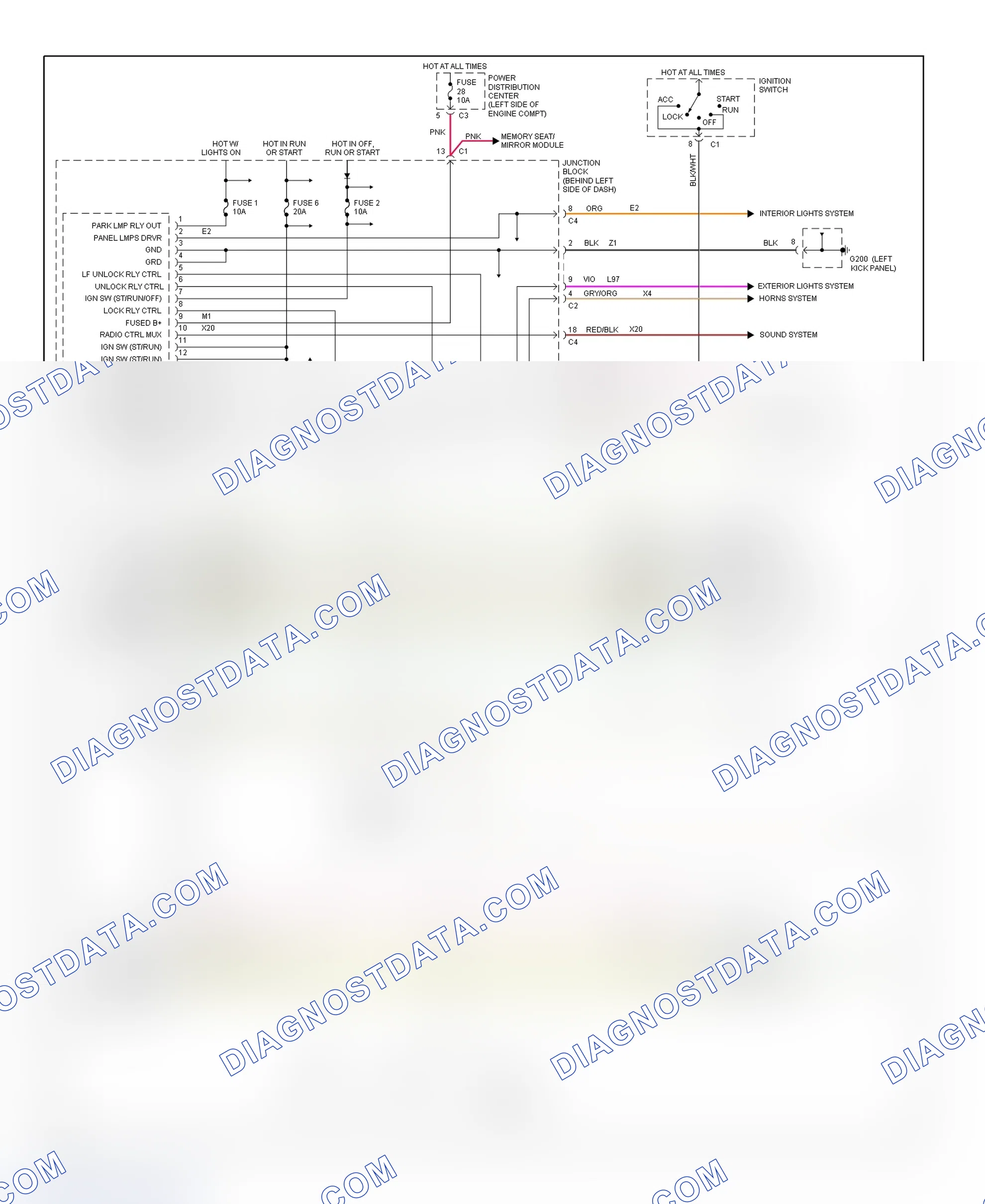 Scheme 75: BCM Wiring Diagram (Caravan, Town & Country, & Voyager - 1 Of 2)