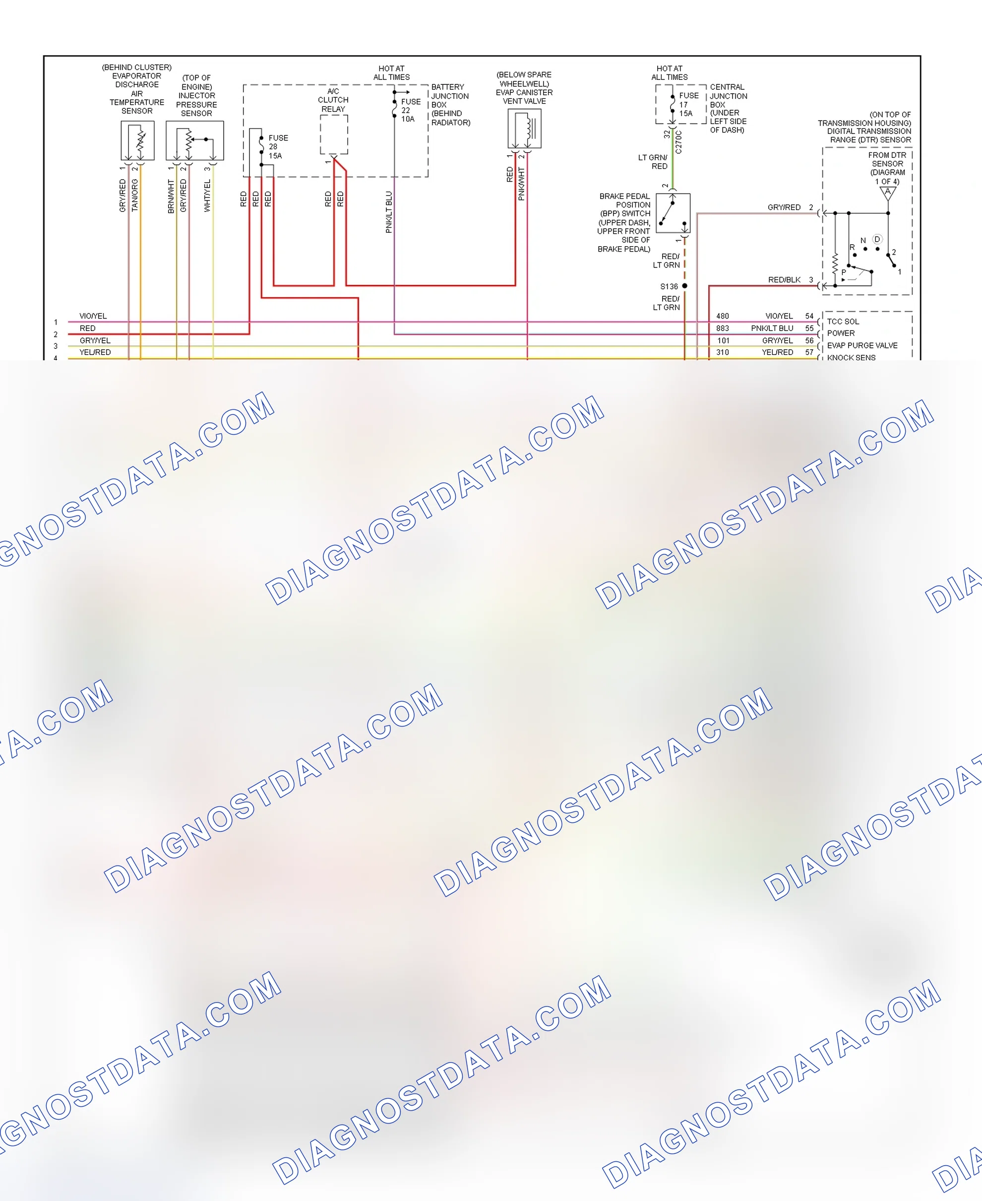 Scheme 169: PCM Wiring Diagram (Sable & Taurus - 3.0L 24-Valve - 4 Of 4)