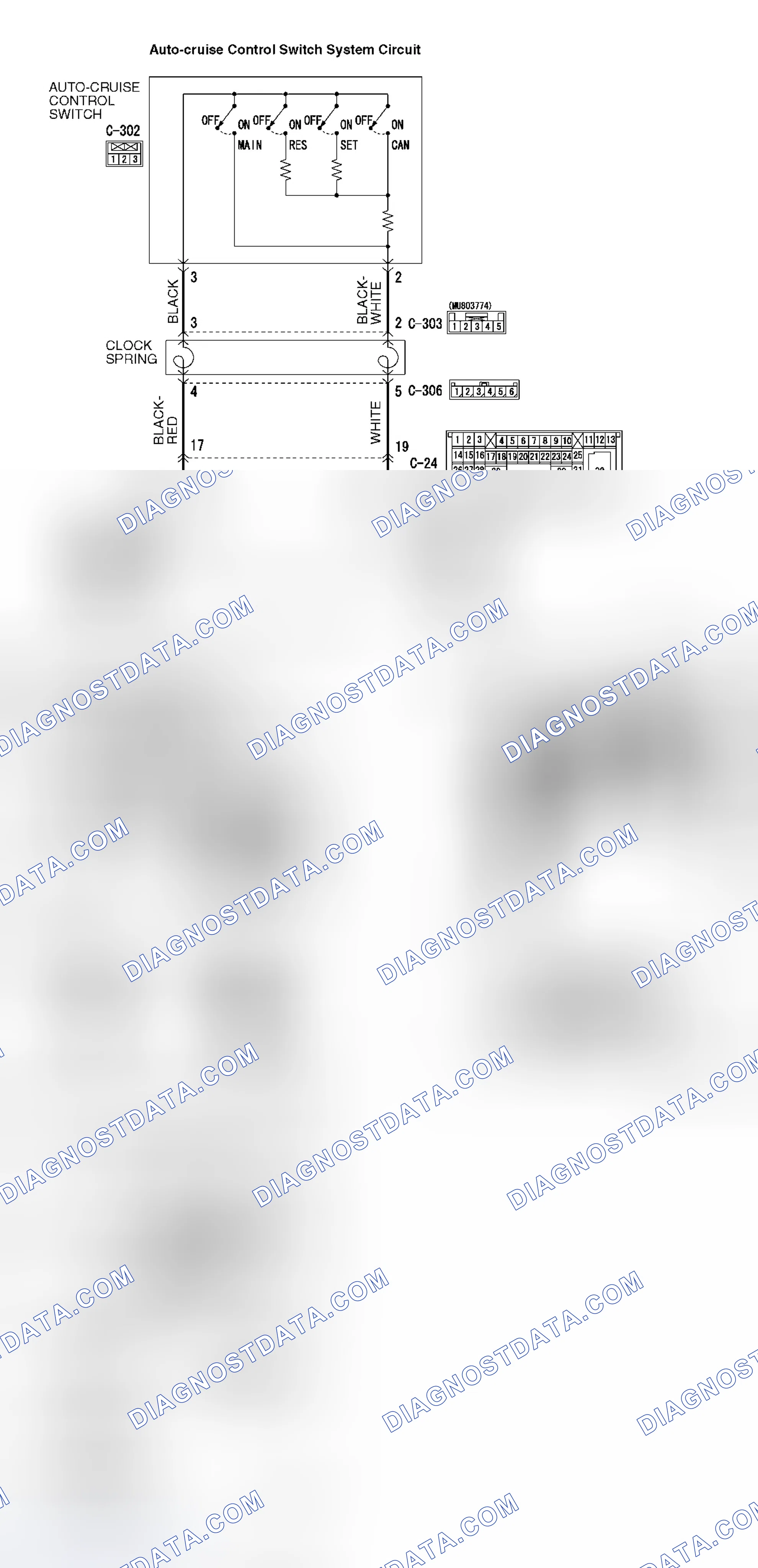 Scheme 7: DTC P15: AUTO-CRUISE CONTROL SWITCH SYSTEM