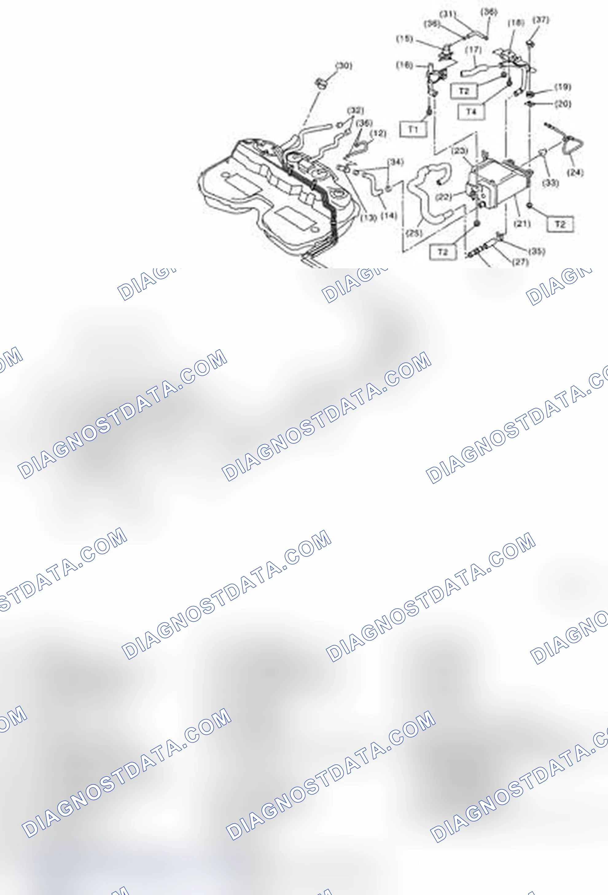 Scheme 230: Exploded View Of Fuel Line With Torque Specifications