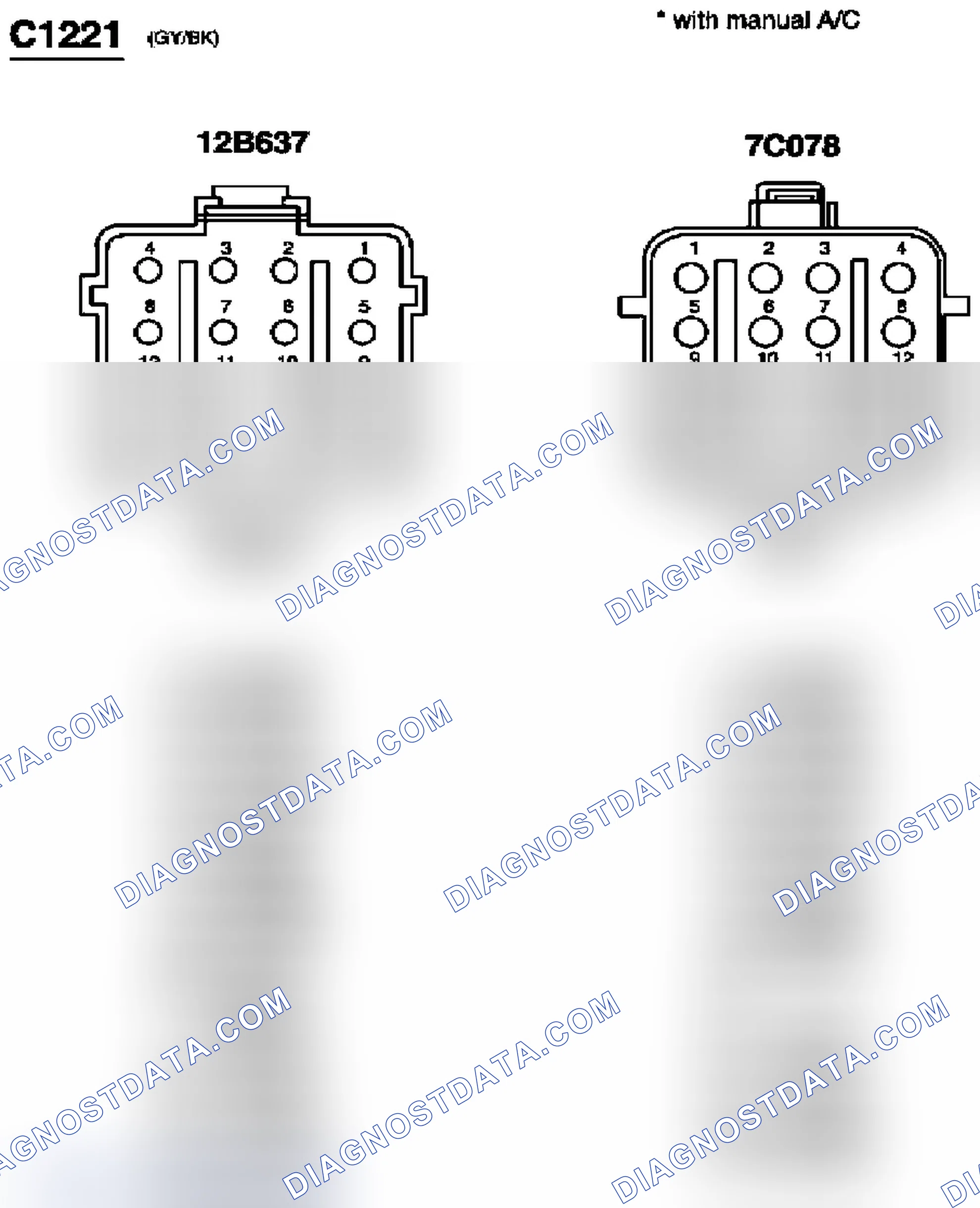 Scheme 282: Identifying Connectors C1221, C1227, C1257 & C1258