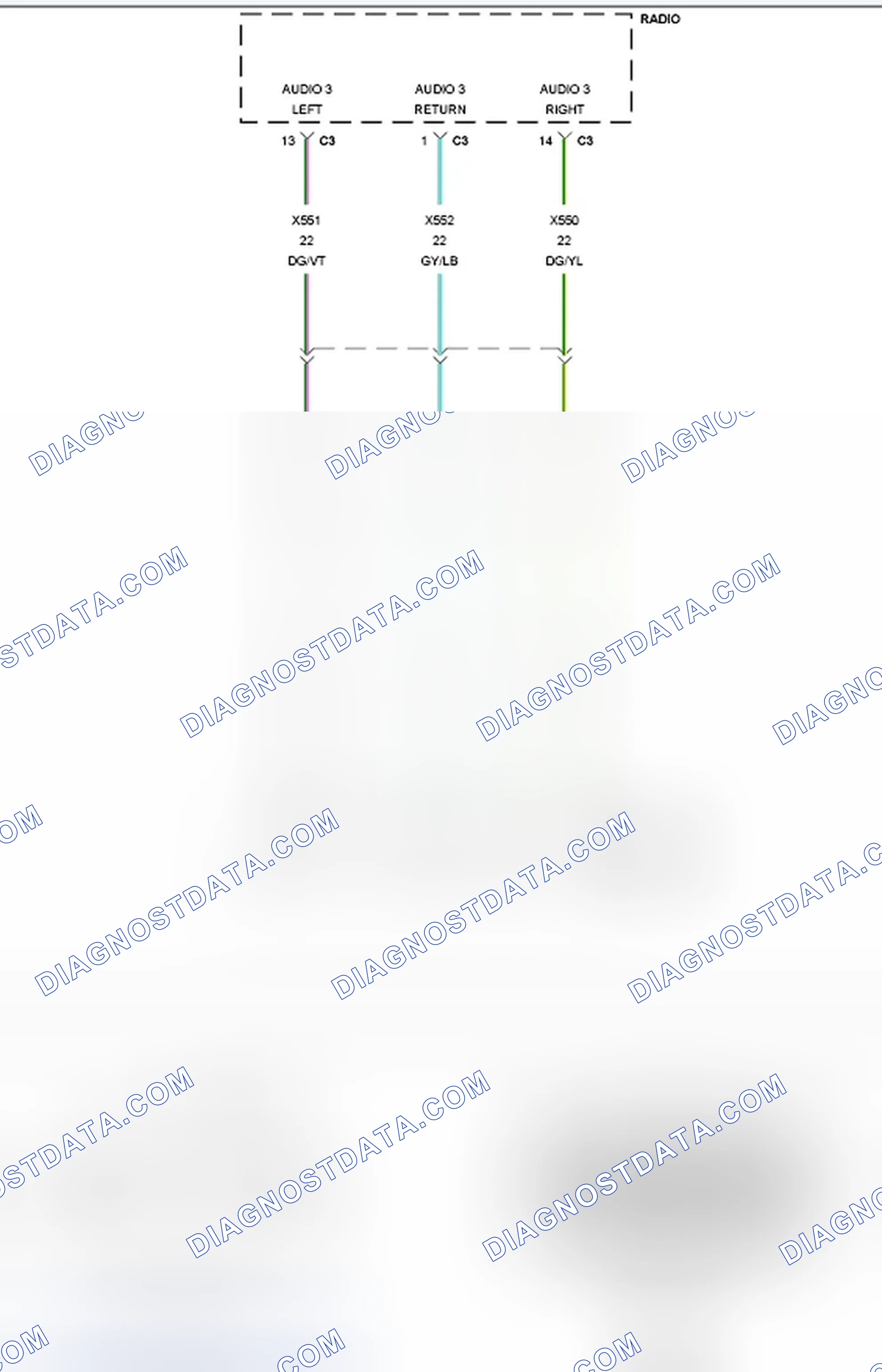 Scheme 493: B14E7-CHANNEL 3 AUDIO LEFT CONTINUITY