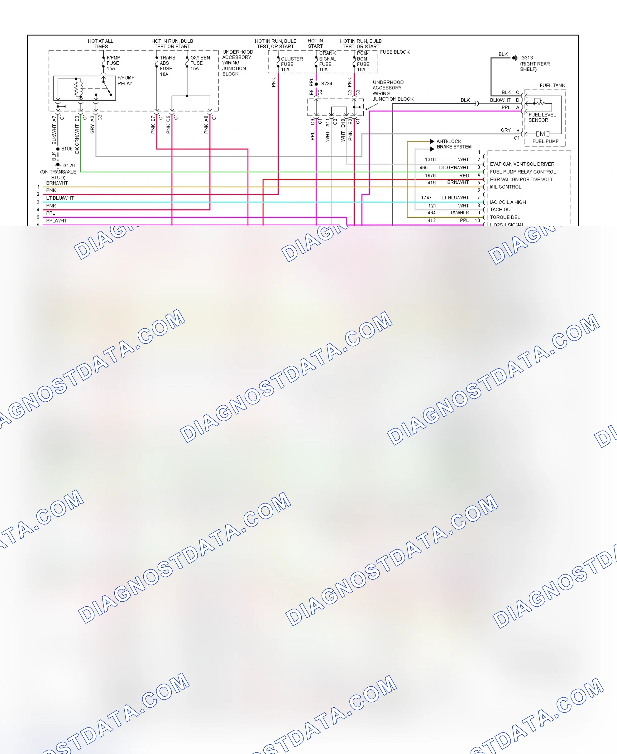 Scheme 125: PCM Wiring Diagram (Intrigue - 3.5L - 4 Of 4)