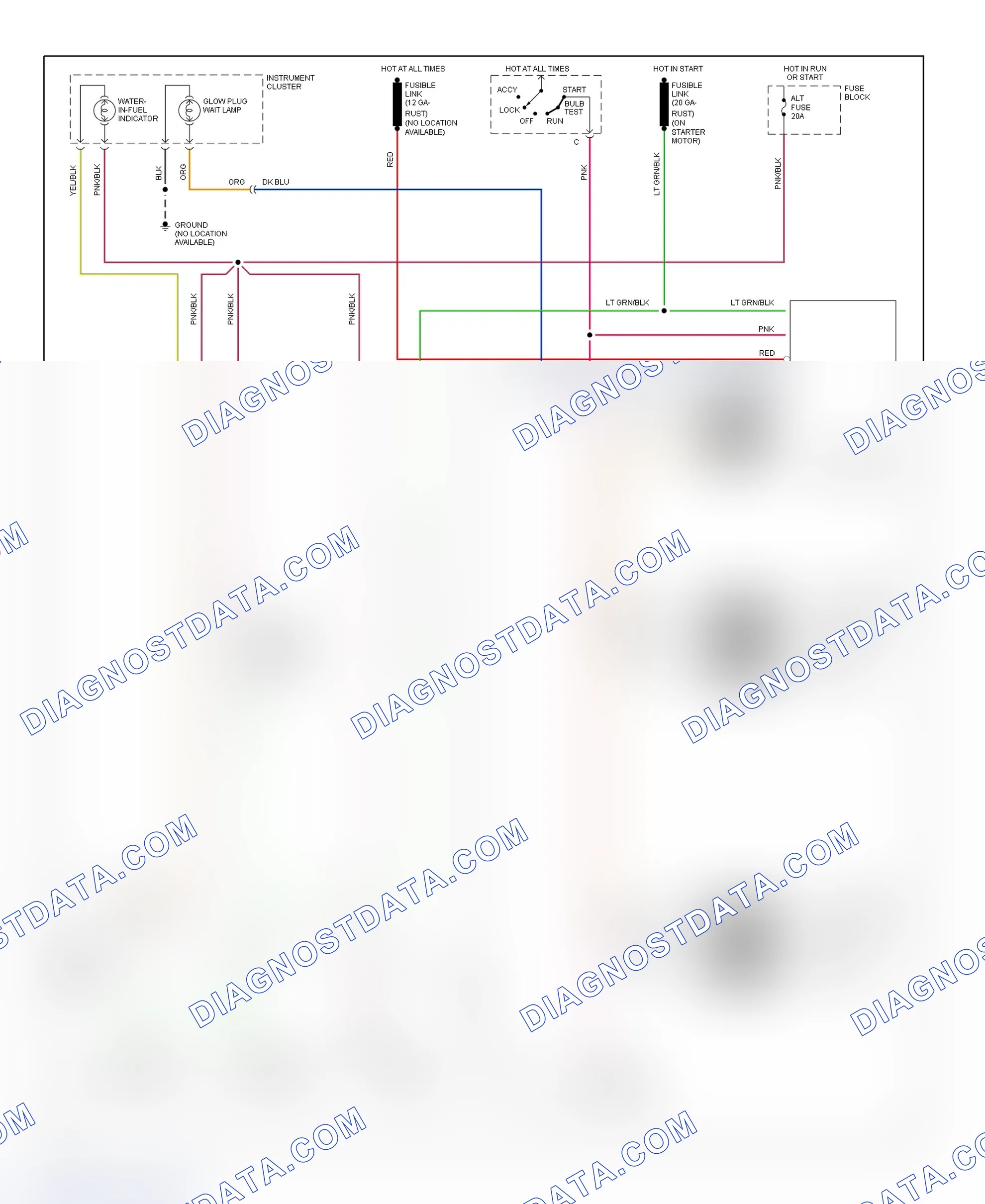Scheme 598: Wiring Diagram ("P" Series - 6.5L Diesel VIN Y M/T)