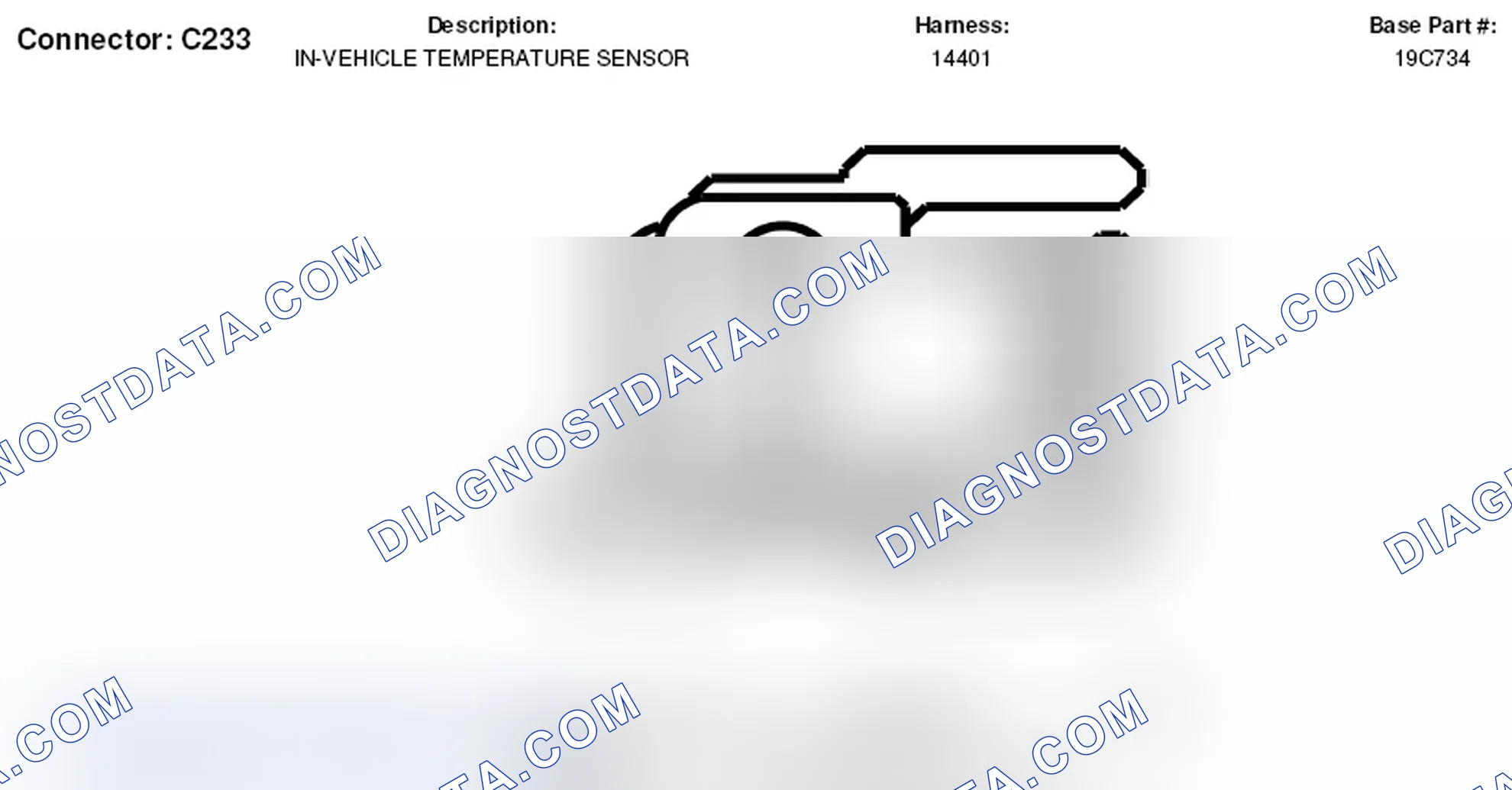 Scheme 96: In-Vehicle Temperature Sensor Connector End View (C233)