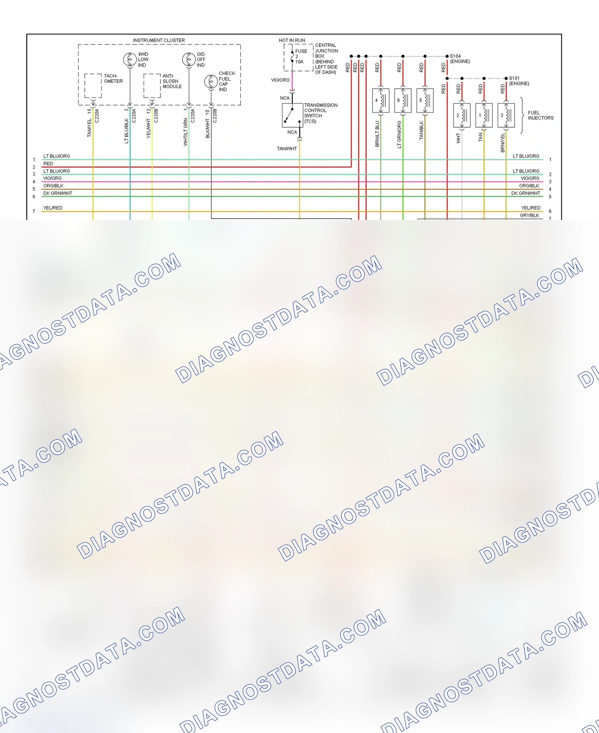 Scheme 156: PCM Wiring Diagram (Ranger - 3.0L - 3 Of 4)
