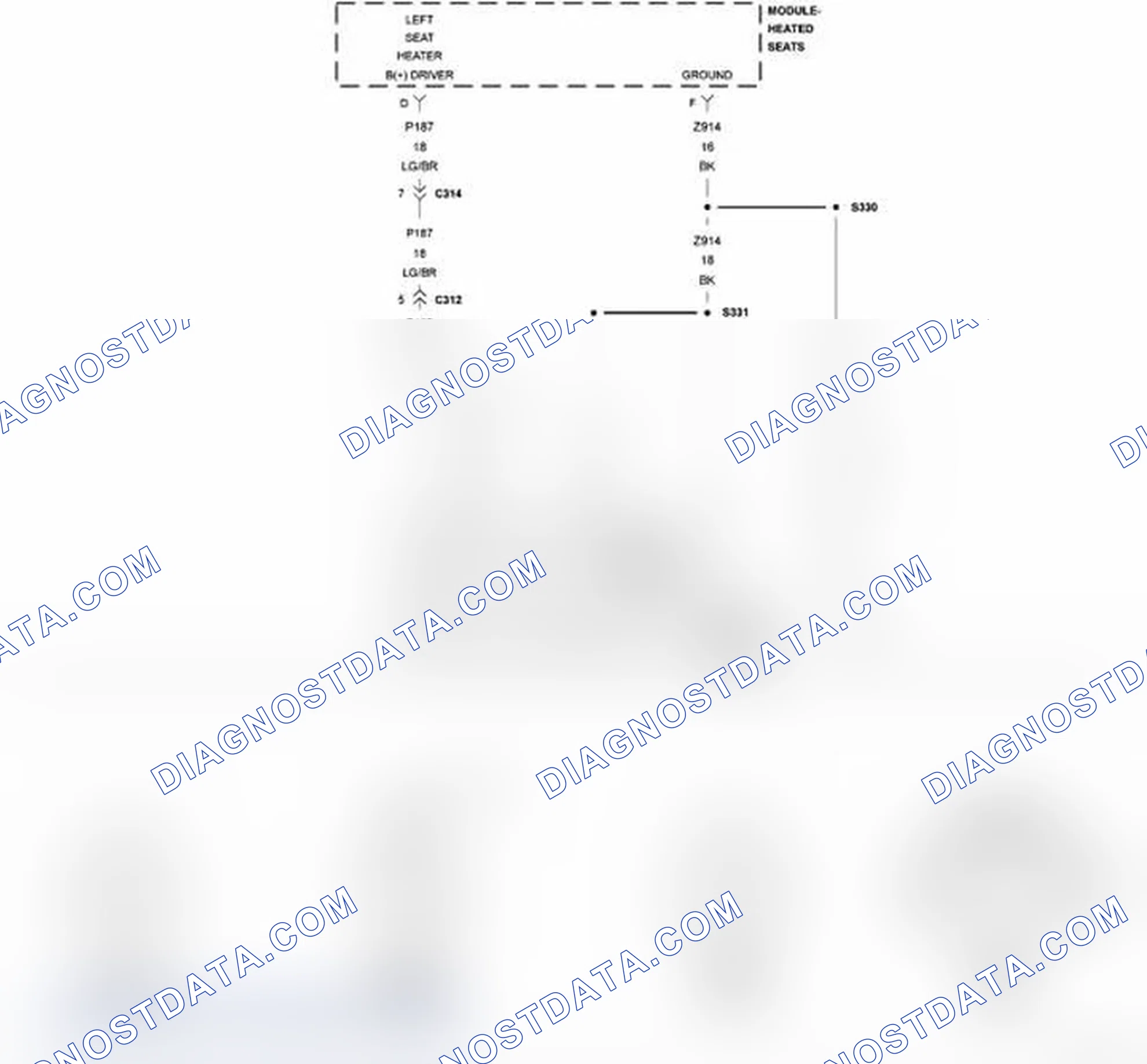 Scheme 95: B1092-FRONT LEFT SEAT HEATER CONTROL CIRCUIT LOW