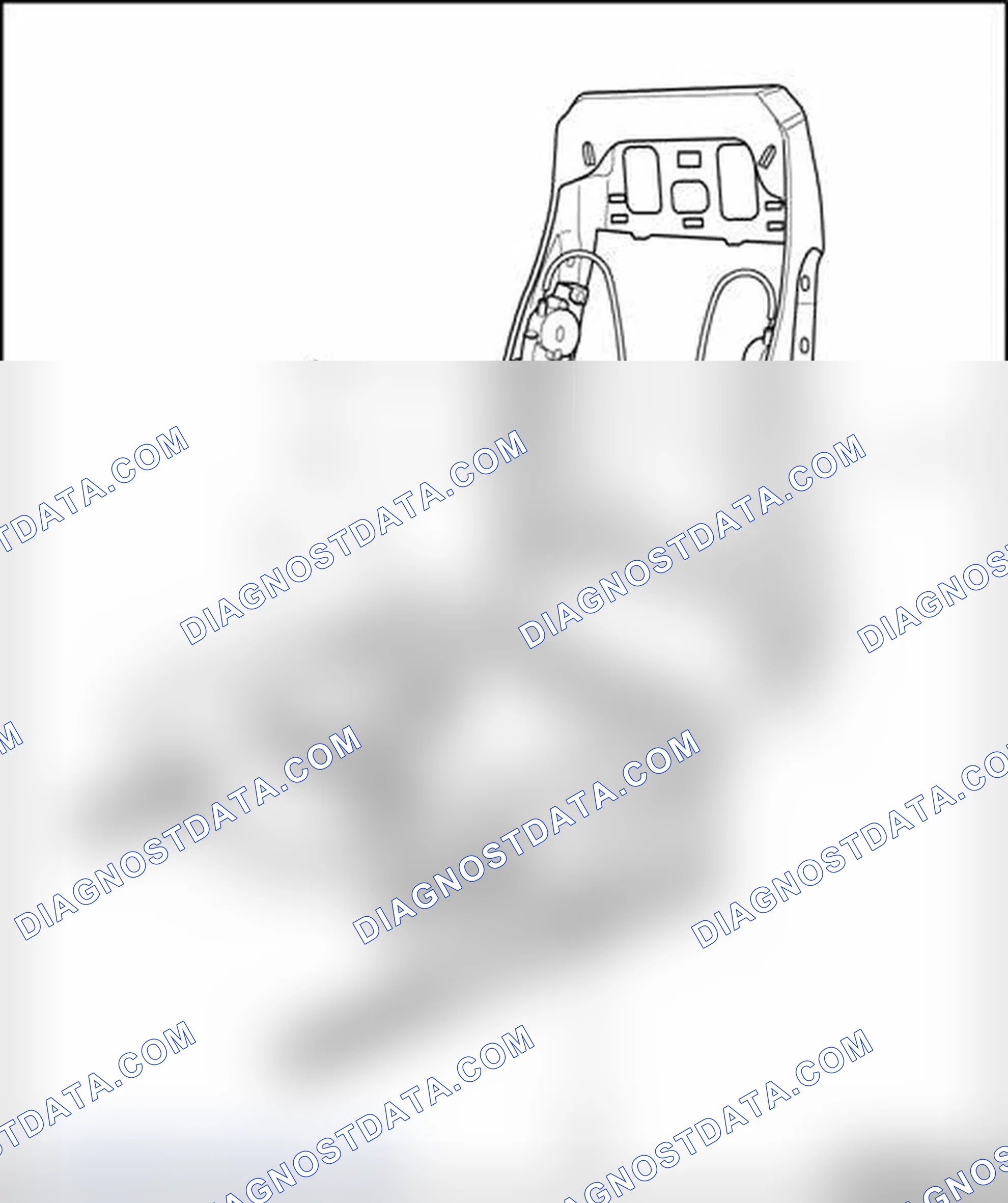 Scheme 232: Forward and backward seat adjustment motor, assembly overview