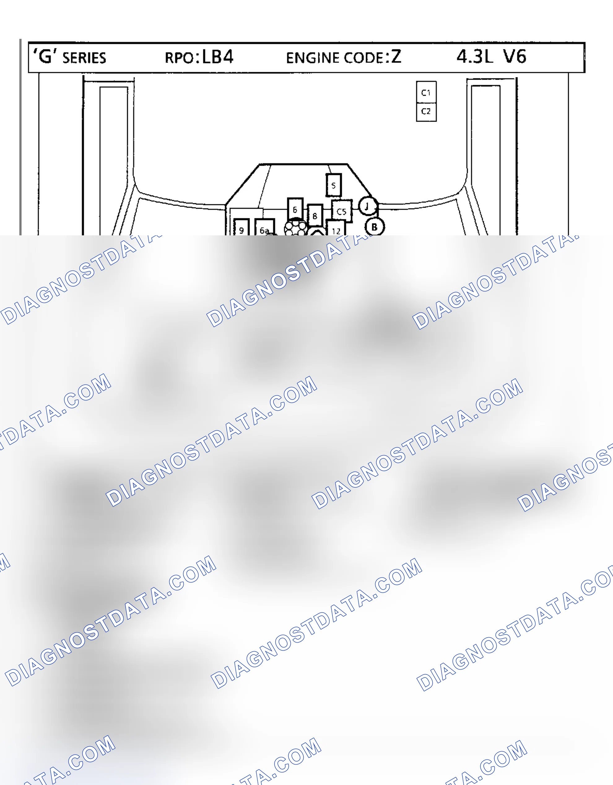 Scheme 106: 4.3L VIN "Z" - "G" Series Van Component Locations