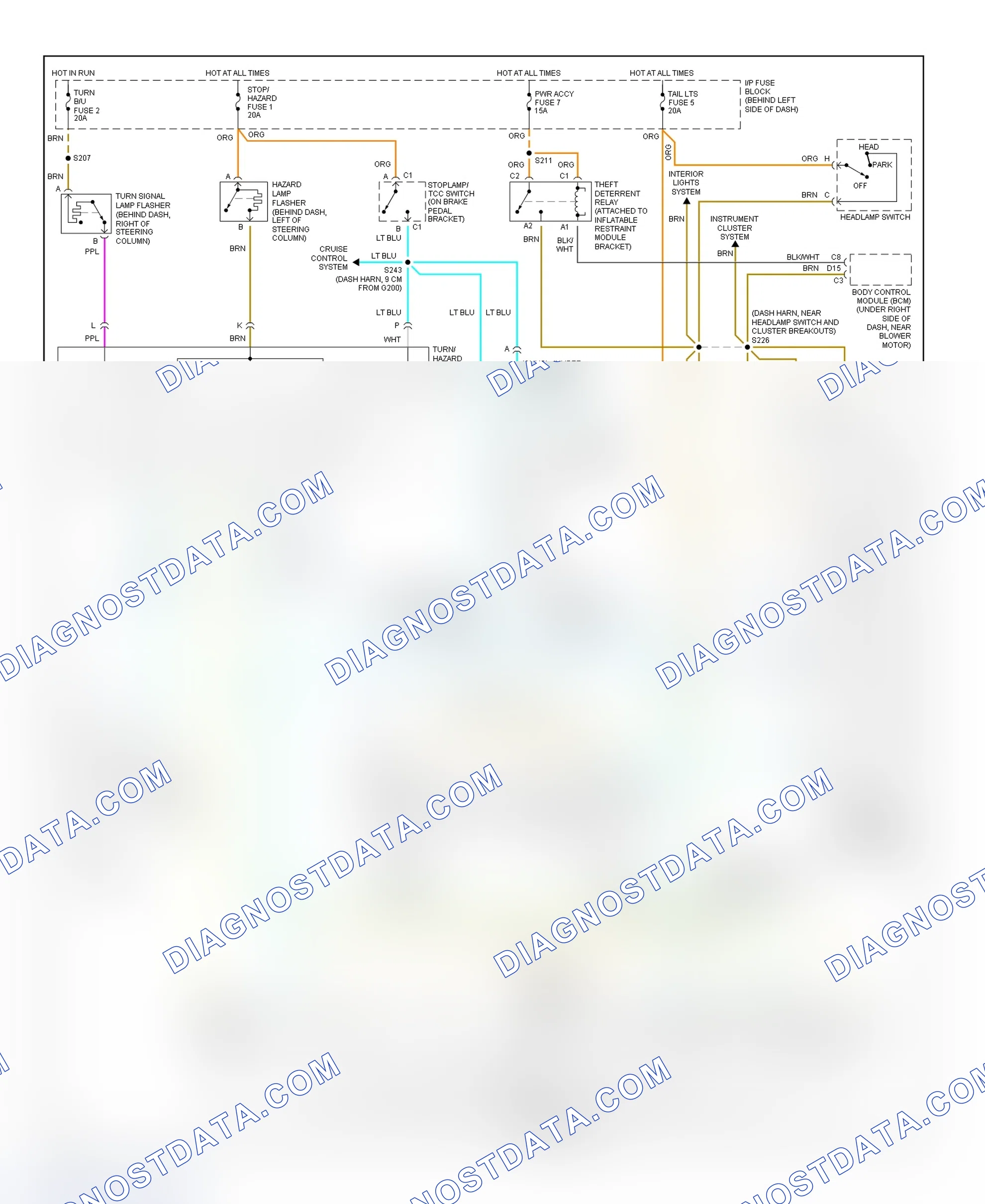 Scheme 9: Exterior Lights Wiring Diagram (Camaro)