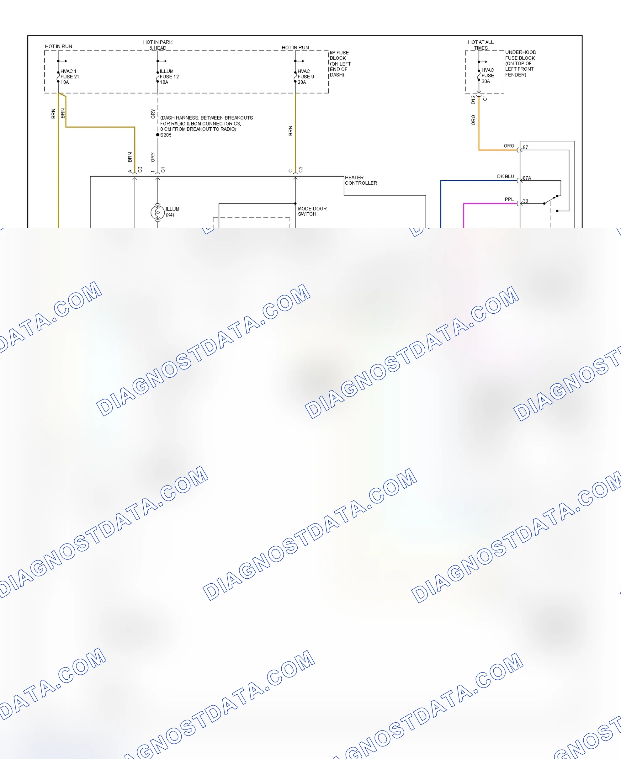 Fig. 26: Heater System Wiring Diagram (Sonoma & S10)