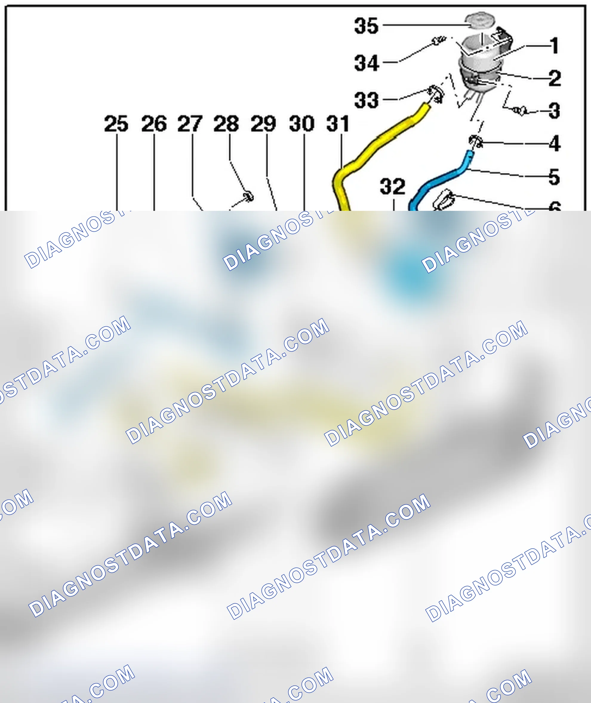 Scheme 172: VEHICLES WITH DYNAMIC STEERING OVERVIEW (6-CYLINDER TFSI ENGINE)