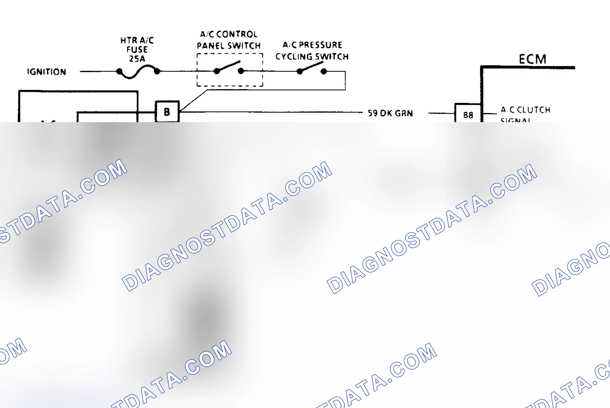Scheme 122: A/C Clutch Control Diagnosis Schematic (2.8L) (2 of 3)