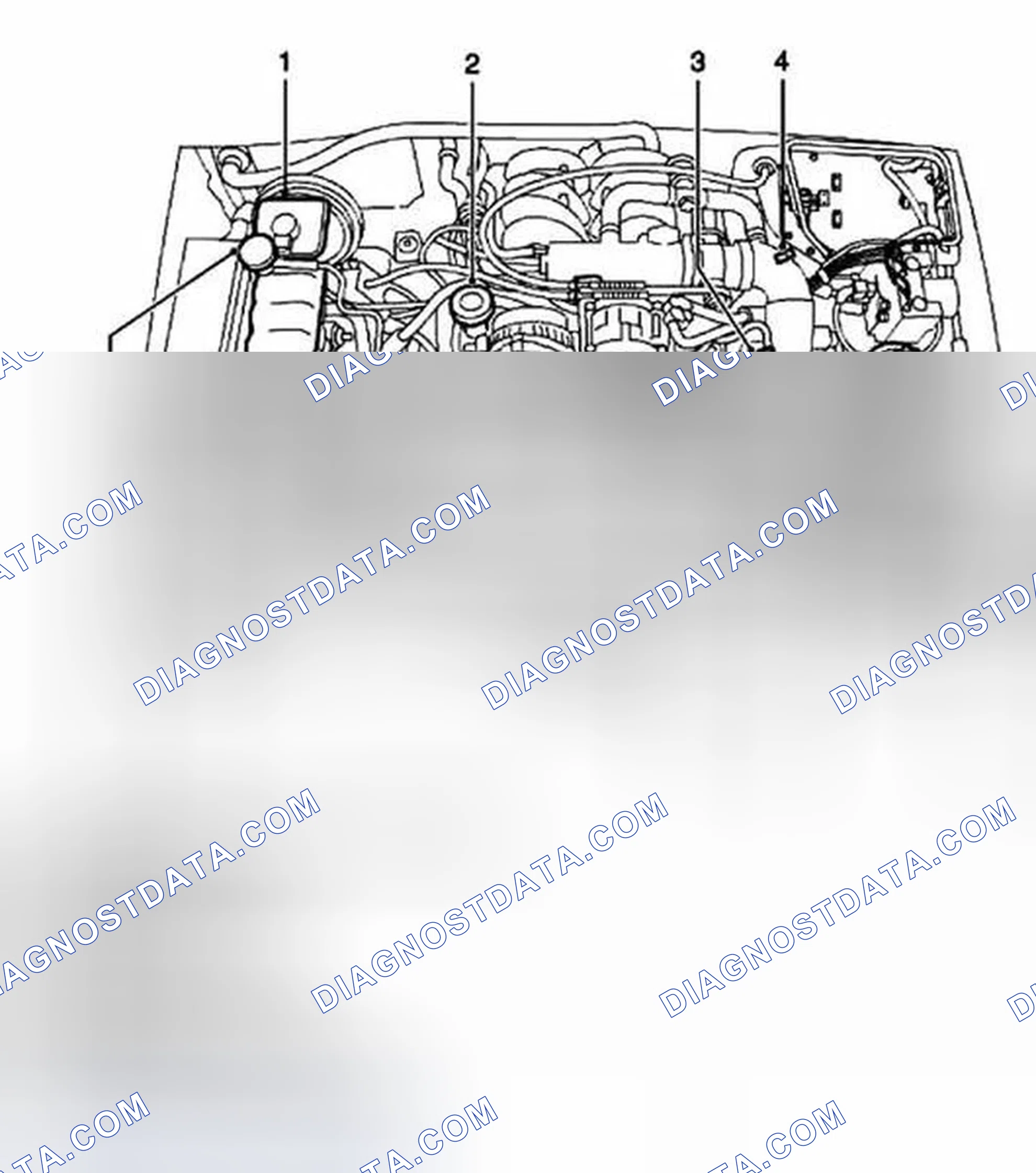 Scheme 1: V8 engine underbonnet view