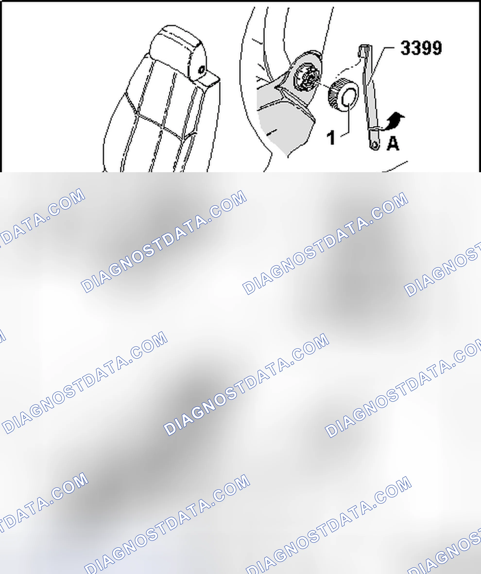 Scheme 2: SEAT TRIM, WITHOUT HEIGHT ADJUSTMENT