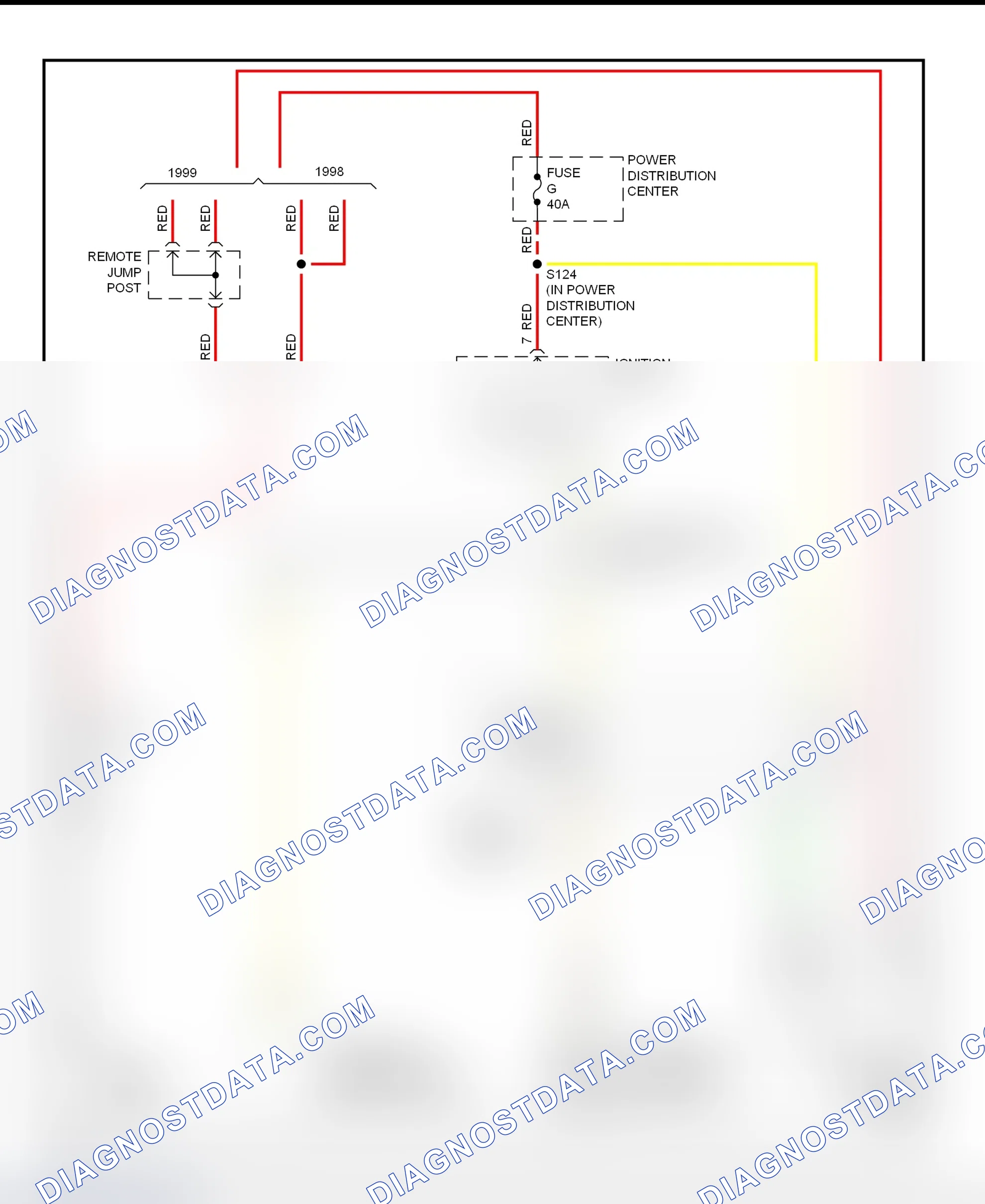Fig. 6: Starting System Wiring Diagram (Concorde, Intrepid, LHS & 300M)