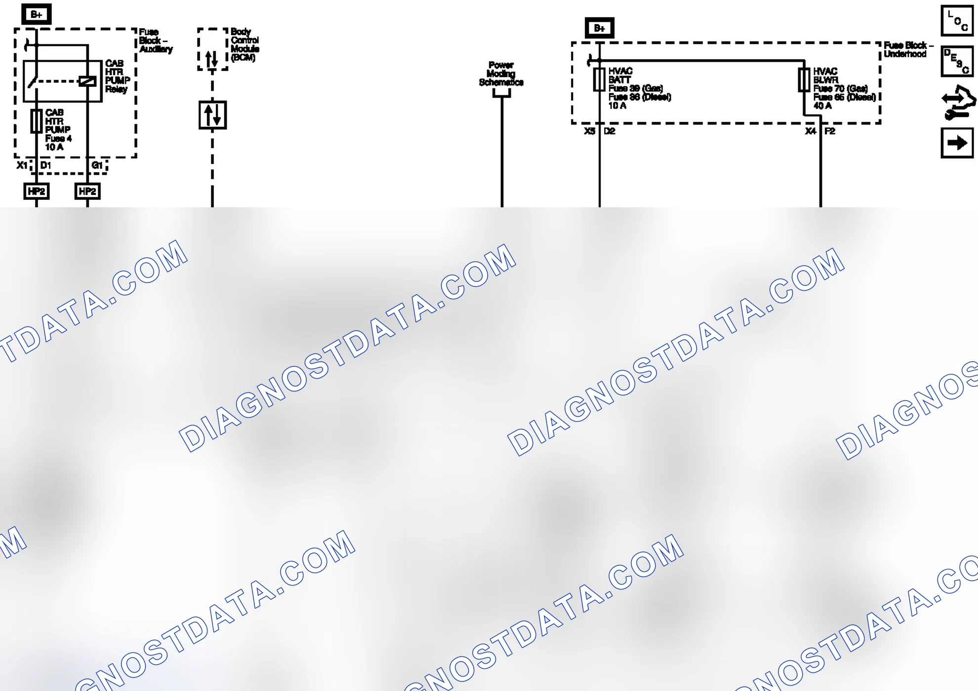 Scheme 40: Module Power, Ground, Serial Data And Blower Controls