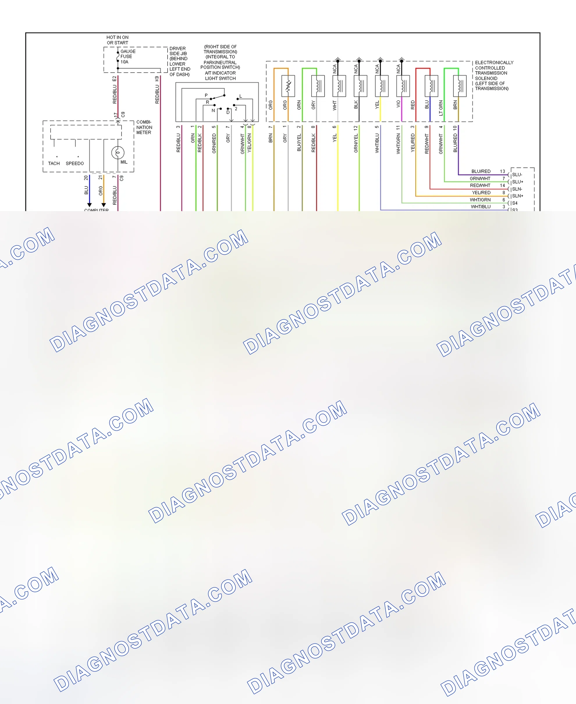 Scheme 42: Transmission Electronic Control System Wiring Diagram (2001 IS 300 - 2 Of 2)