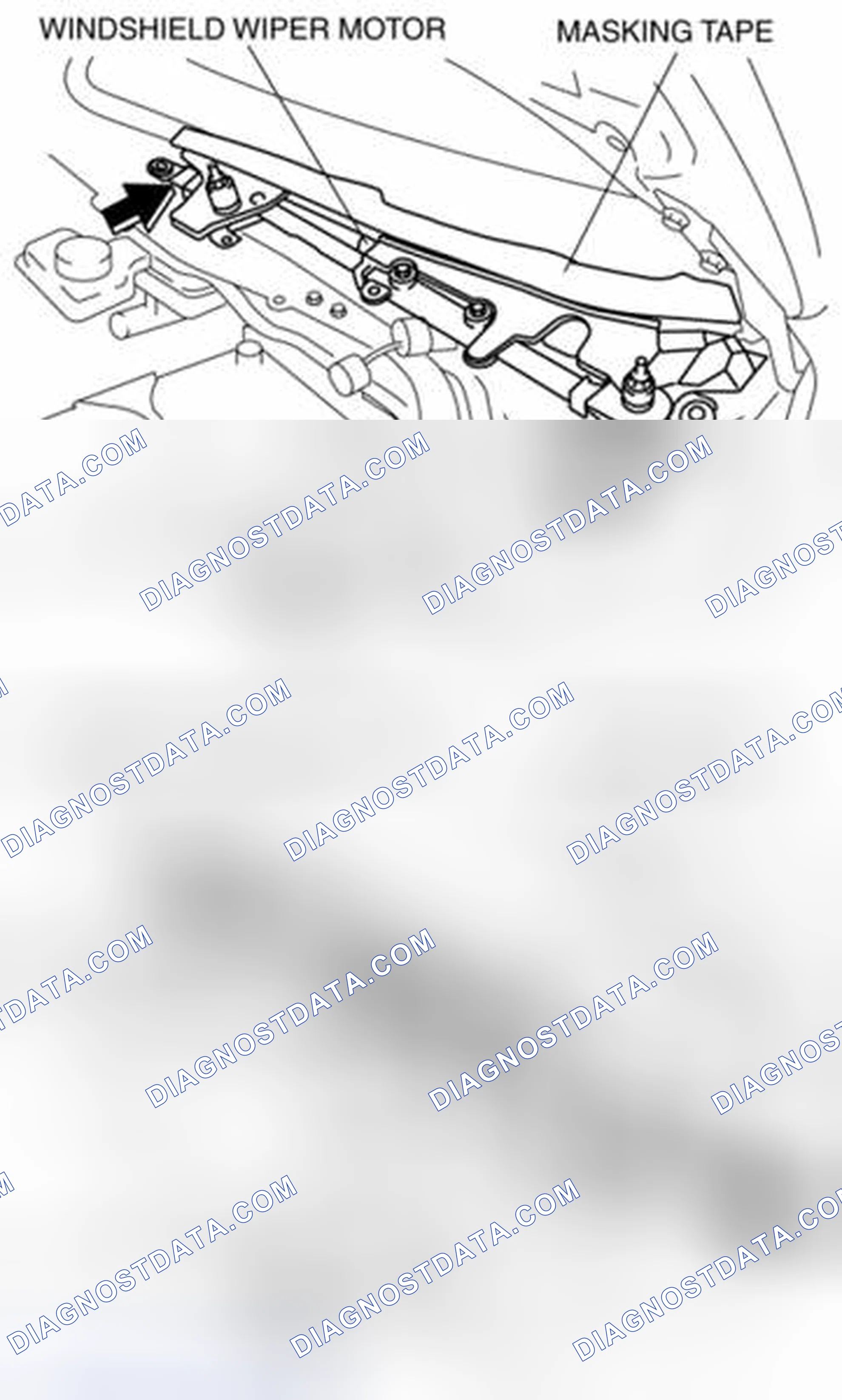 Scheme 8: Windshield Wiper Motor Remove Note