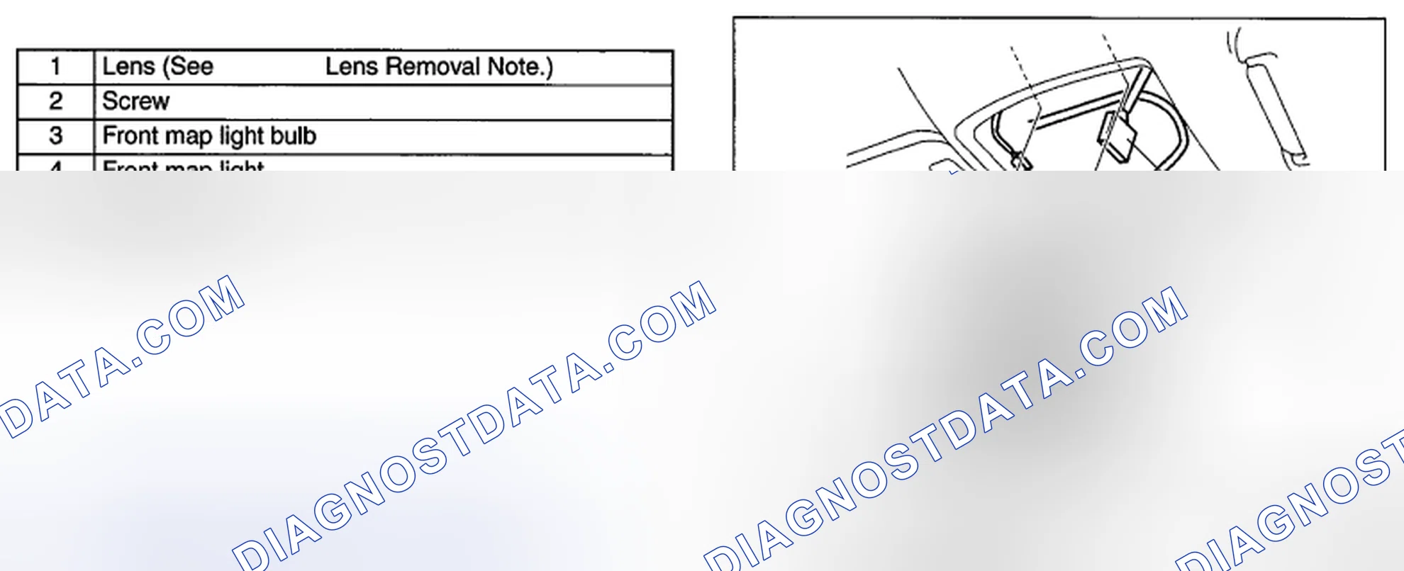 Scheme 66: FRONT MAP LIGHT REMOVAL/INSTALLATION