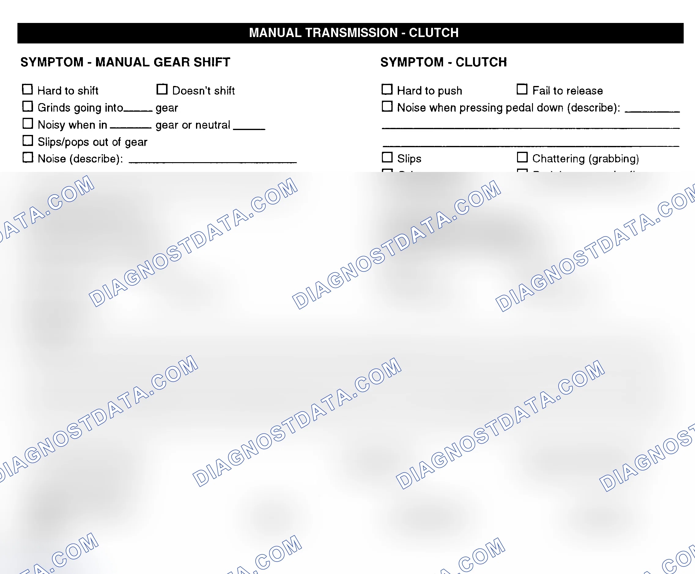 Scheme 10: Manual Transmission & Clutch