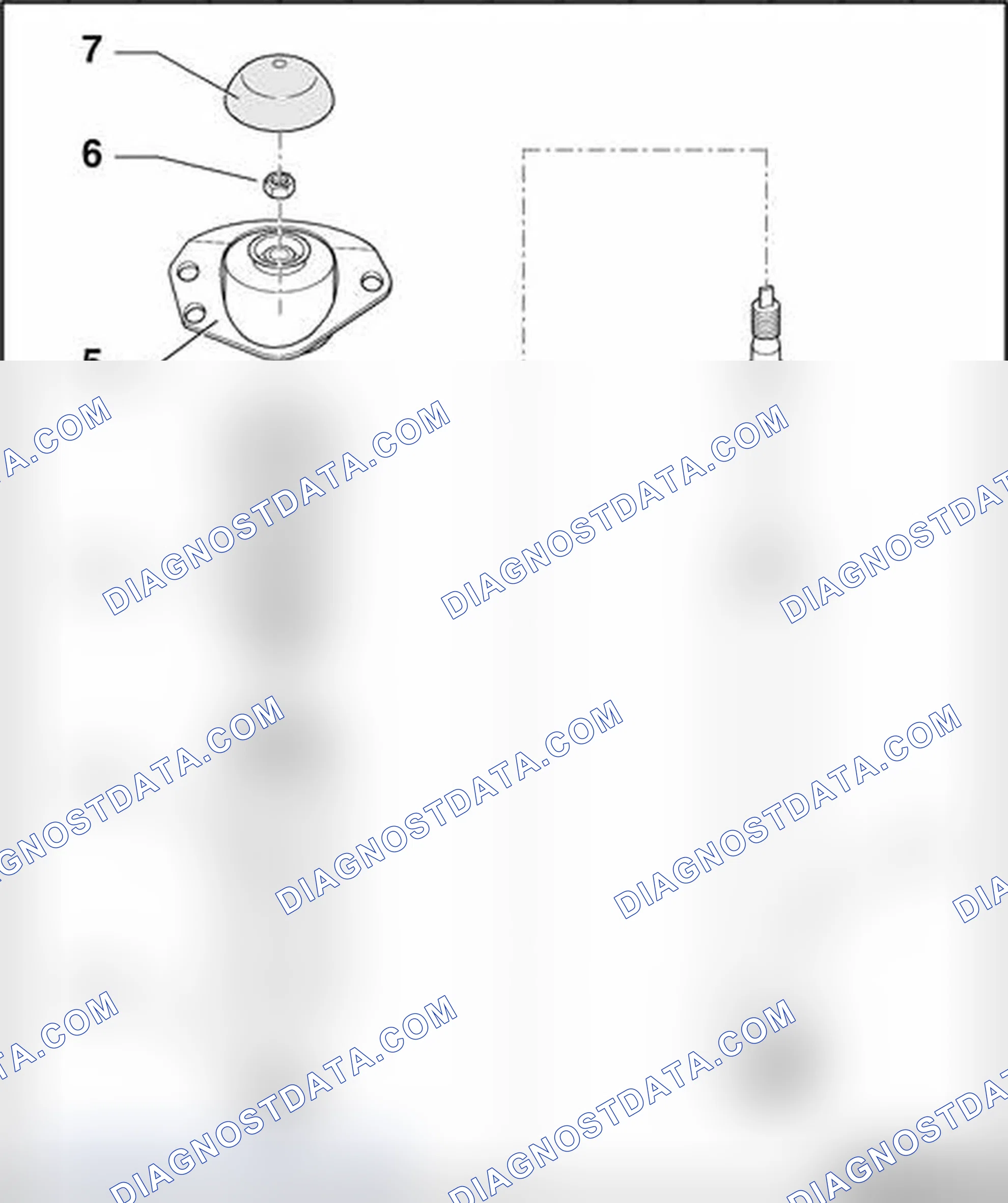 Scheme 1007: Shock absorbers, absorber overview (Front Wheel Drive (FWD) vehicles)