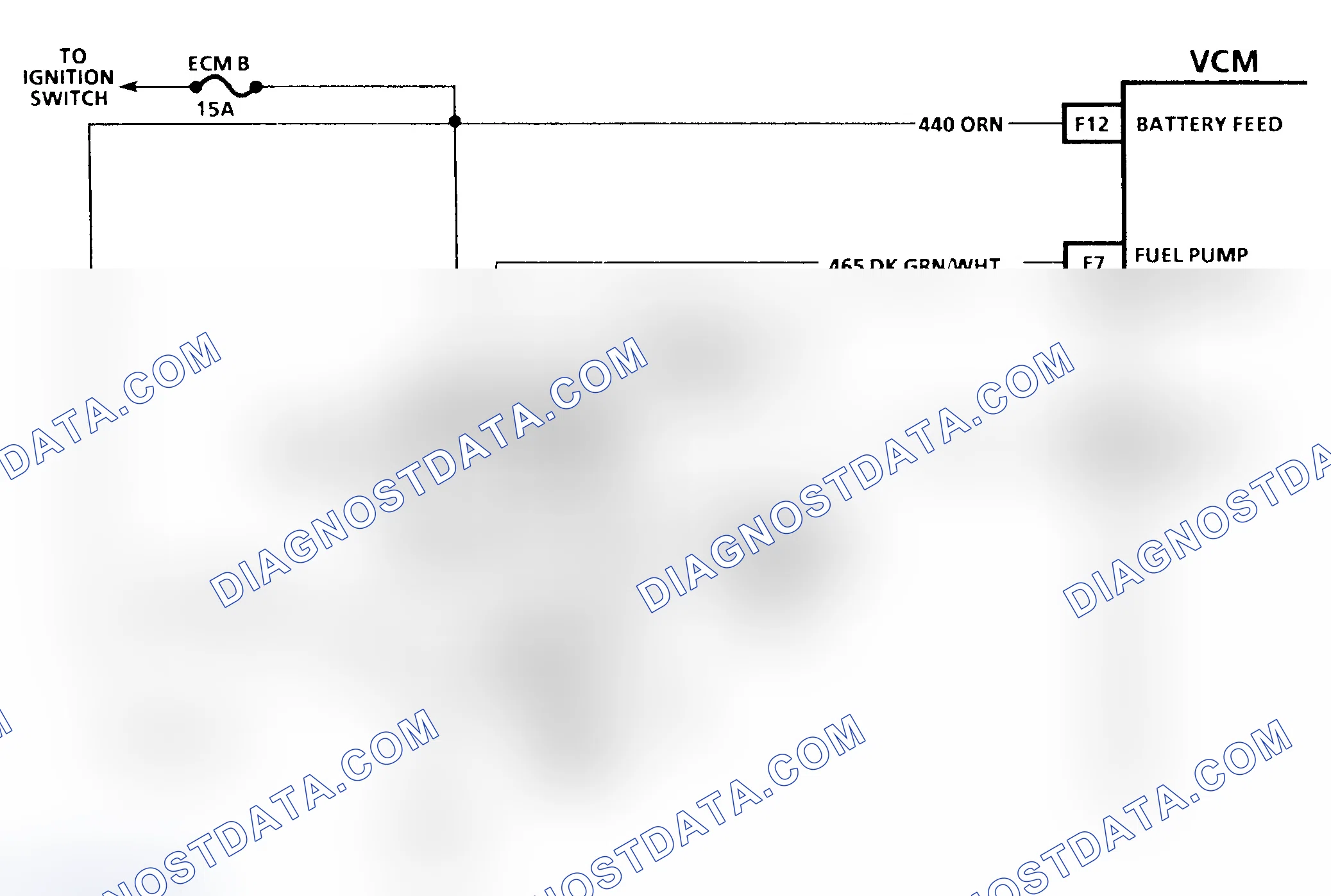 Scheme 322: CODE 54, Schematic, Fuel Pump Circuit (4.3L S & T Series P/U W/ M/T)