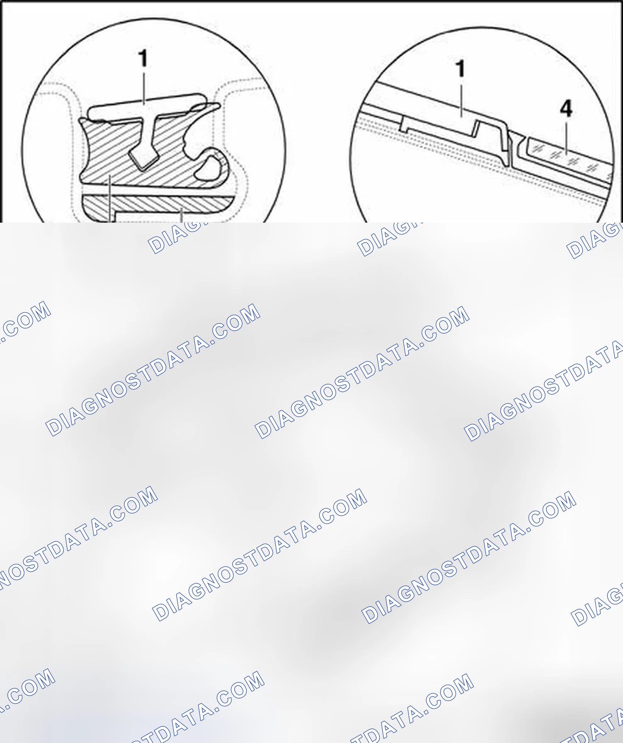 Scheme 245: Roof joint strip, removing and installing