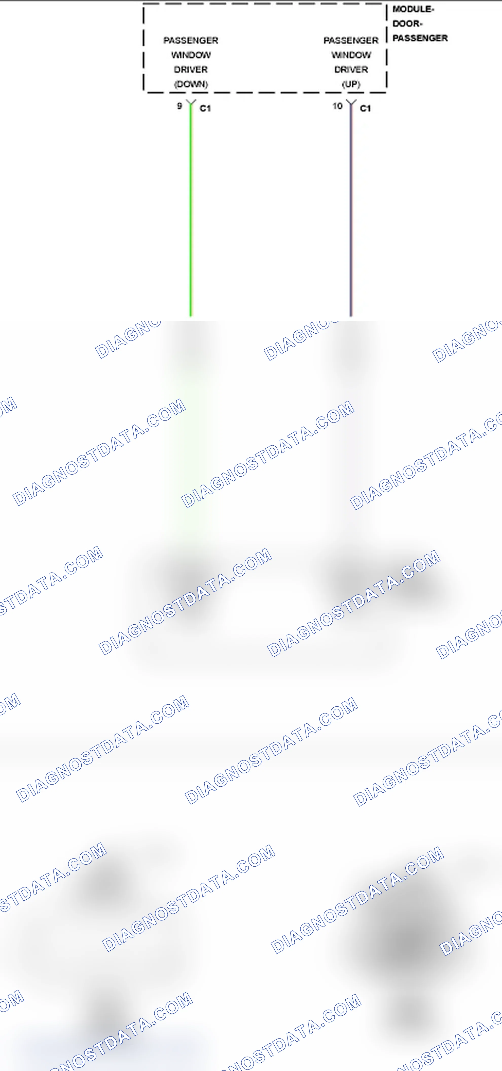 Scheme 369: B185F-PASSENGER WINDOW CONTROL CIRCUIT LOW