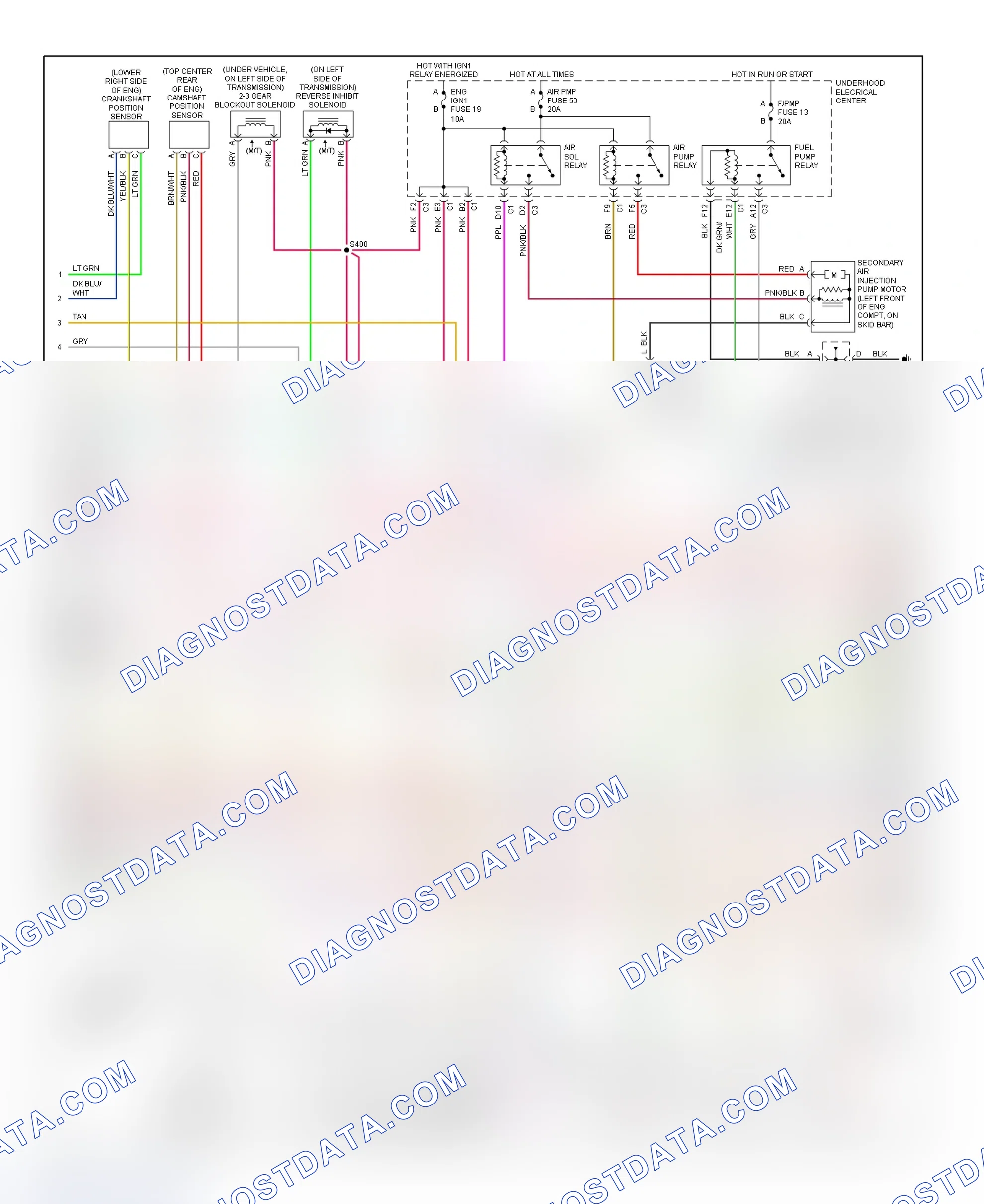 Scheme 65: PCM Wiring Diagram (Corvette - 5.7L - 2 Of 4)