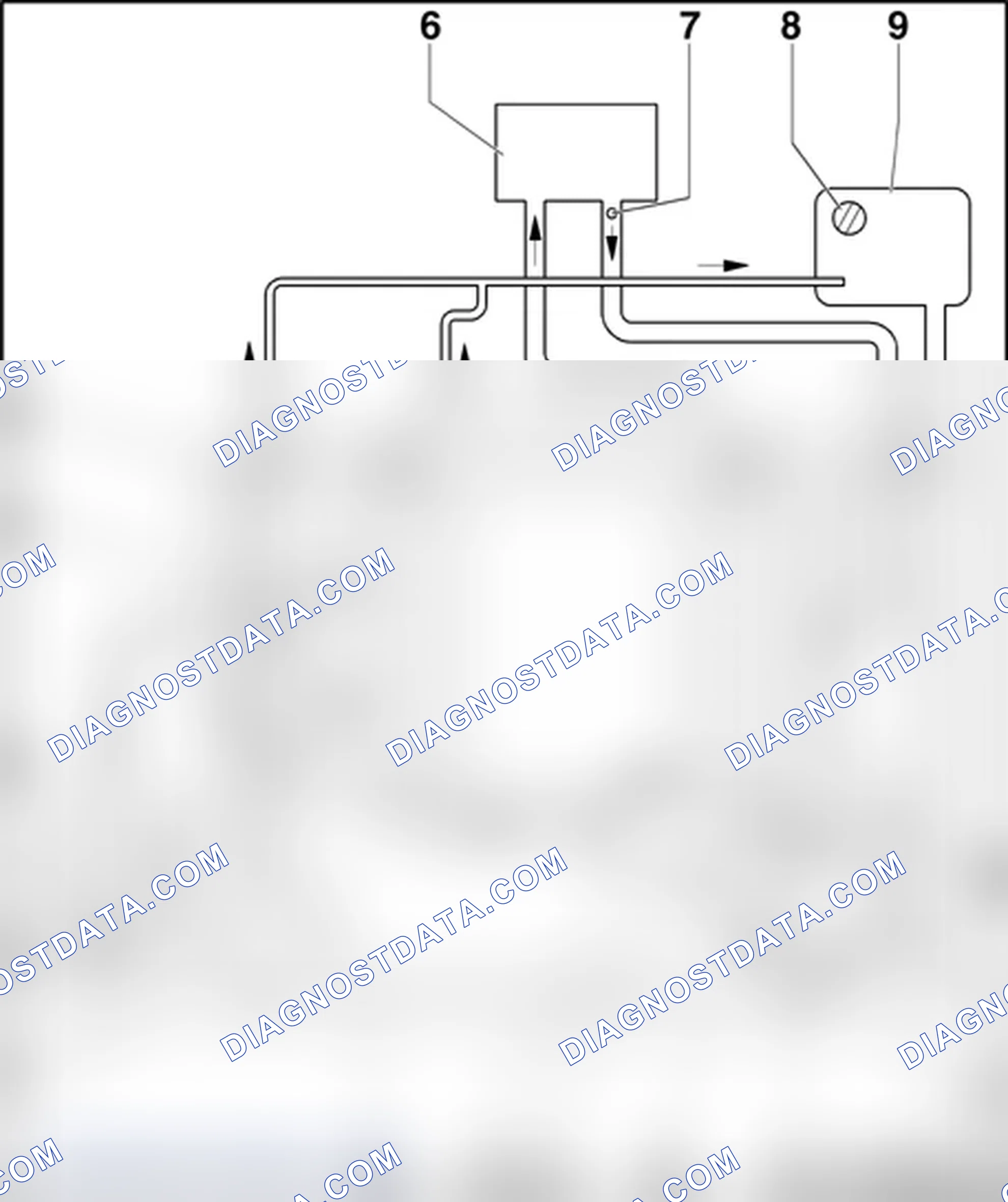 Scheme 448: Coolant hose connection diagram