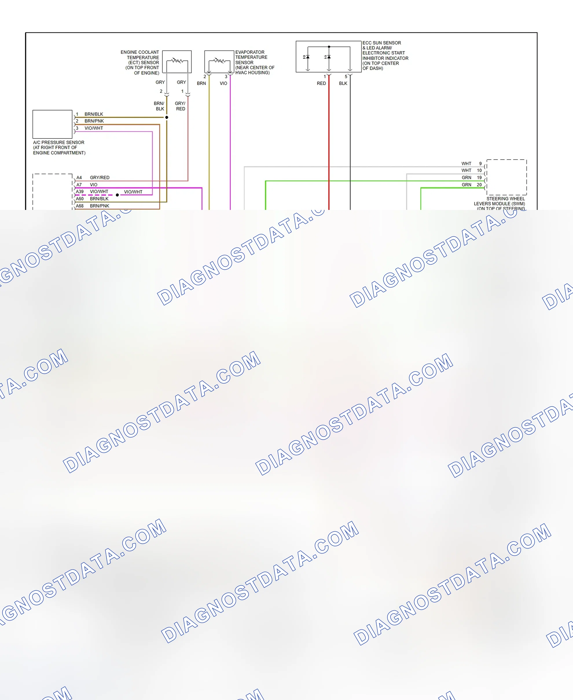 Scheme 2: Automatic A/C-Heater System Wiring Diagram (2000 S80 - 2 Of 2)