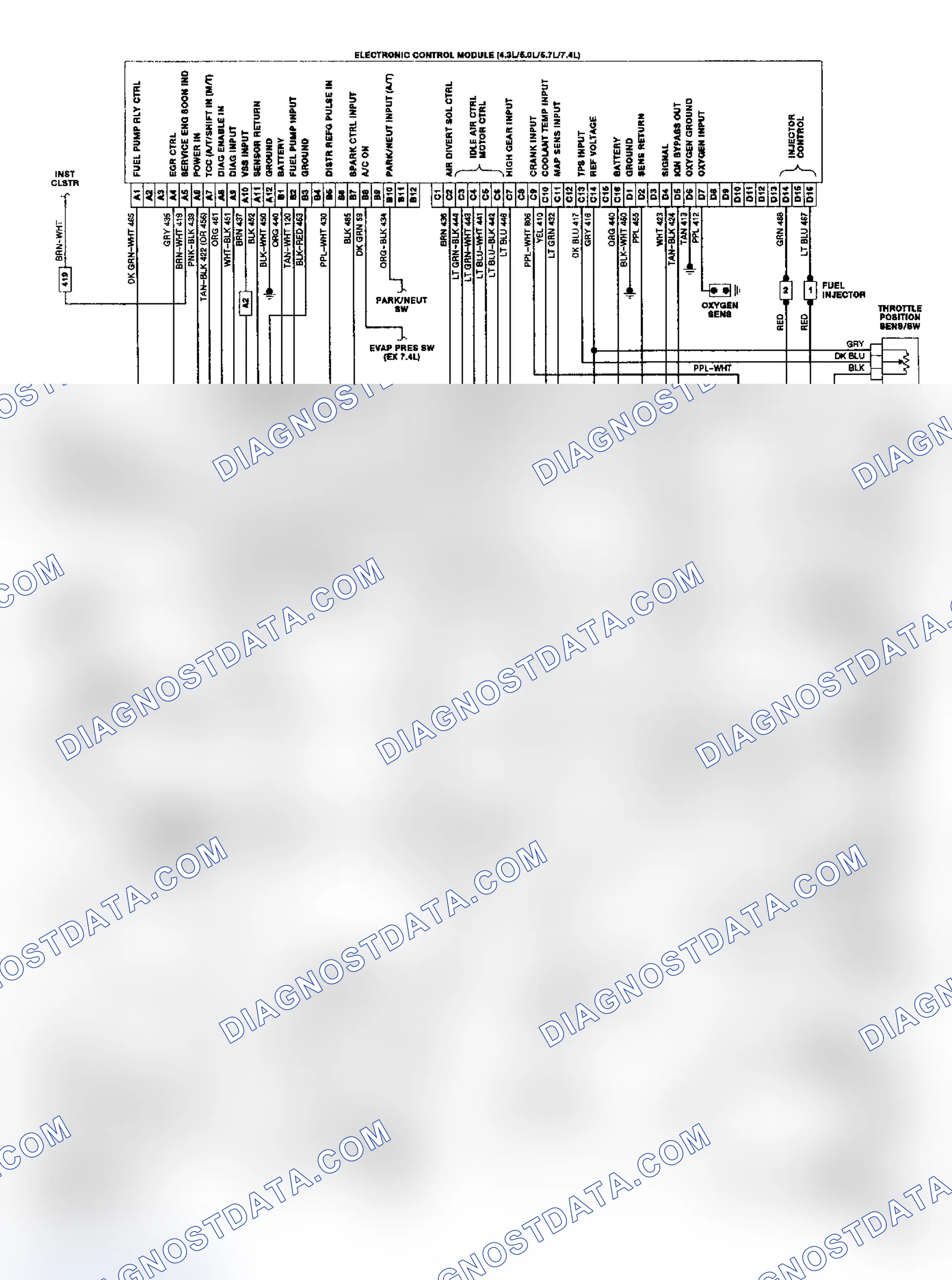 Scheme 21: "G" Series TBI/CCC Wiring Diagram