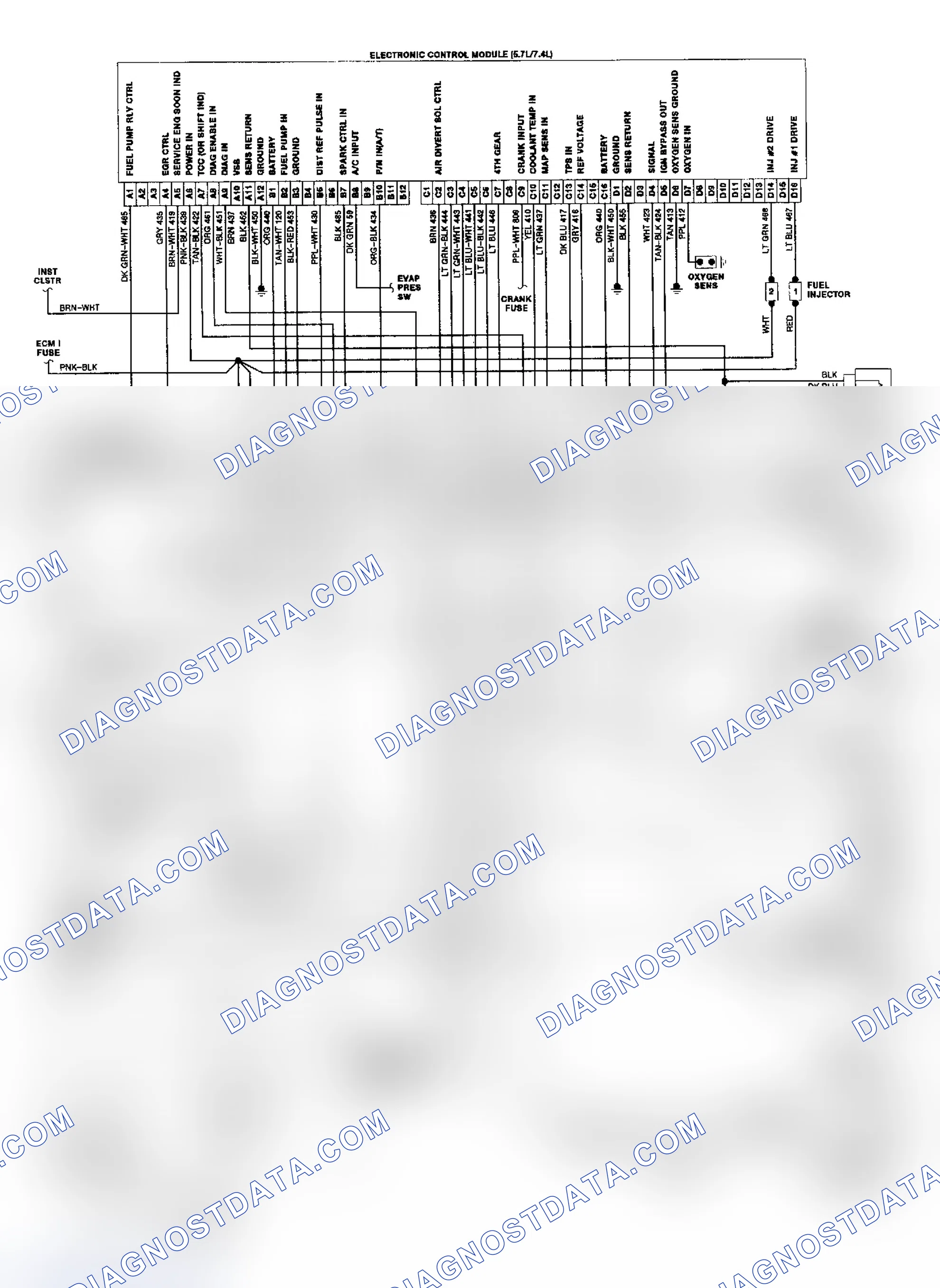 Scheme 43: "R" & "V" Series TBI/CCC Wiring Diagram