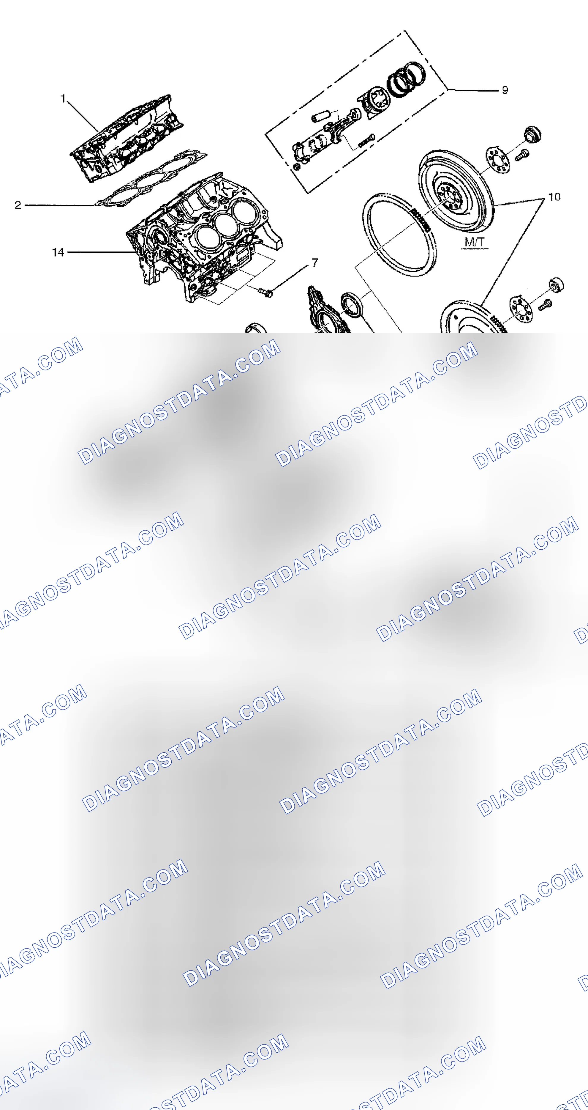 Scheme 185: CYLINDER BLOCK AND ASSOCIATED PARTS