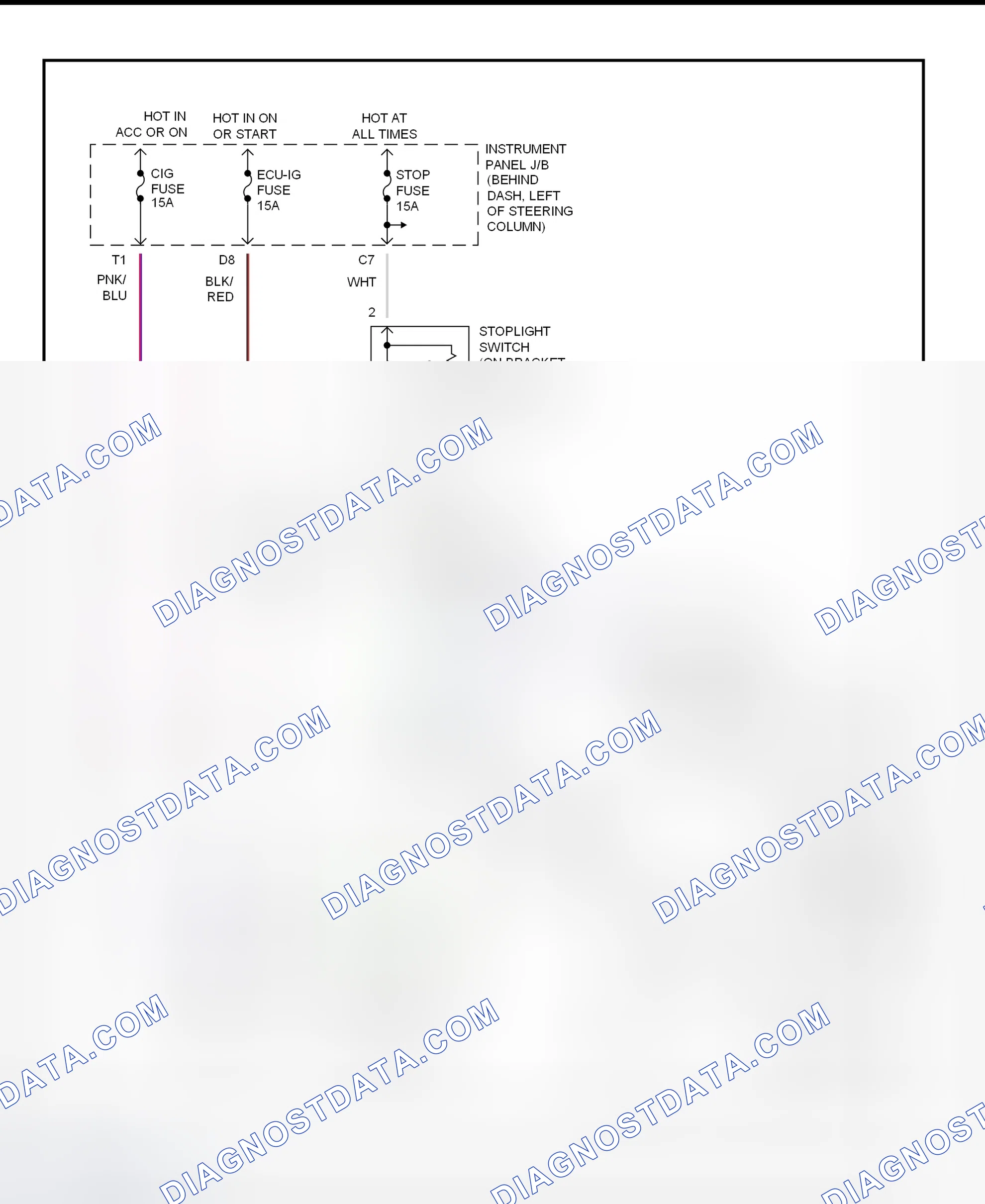 Scheme 319: Shift Interlock System Wiring Diagram (2002 - Toyota Camry Solara)