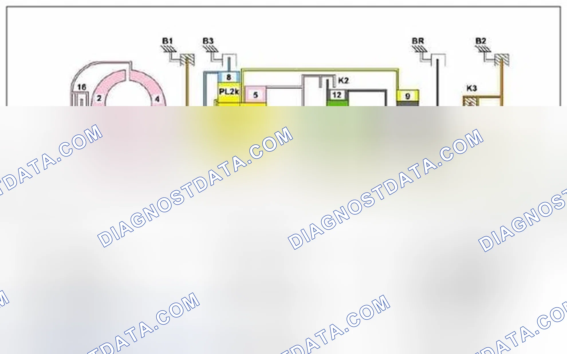 Scheme 198: Power flow in 2nd gear, function - GF27.10-P-3012N