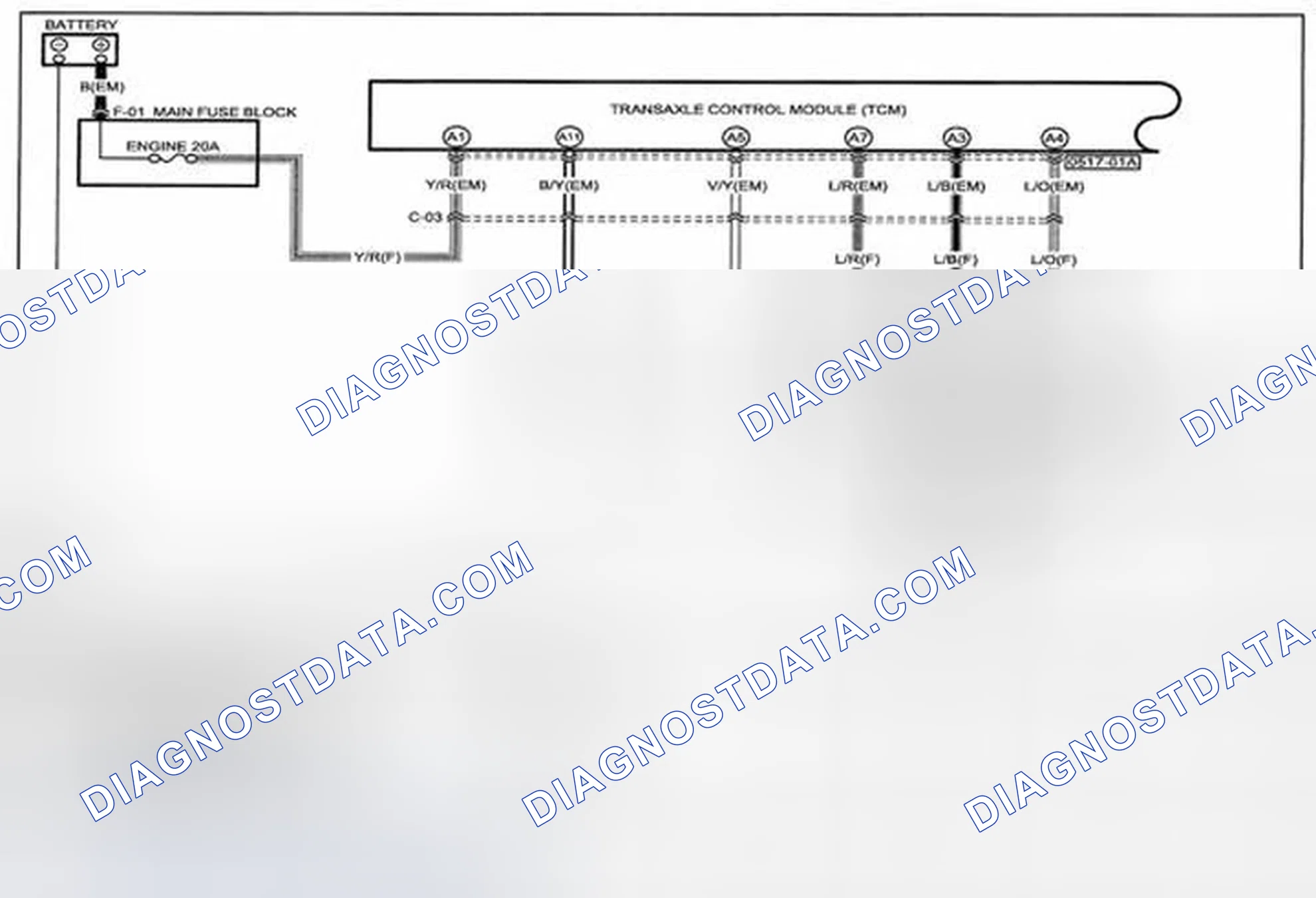 Scheme 126: Automatic Transaxle Control System Wiring Diagram - 0517-A (1 Of 2)