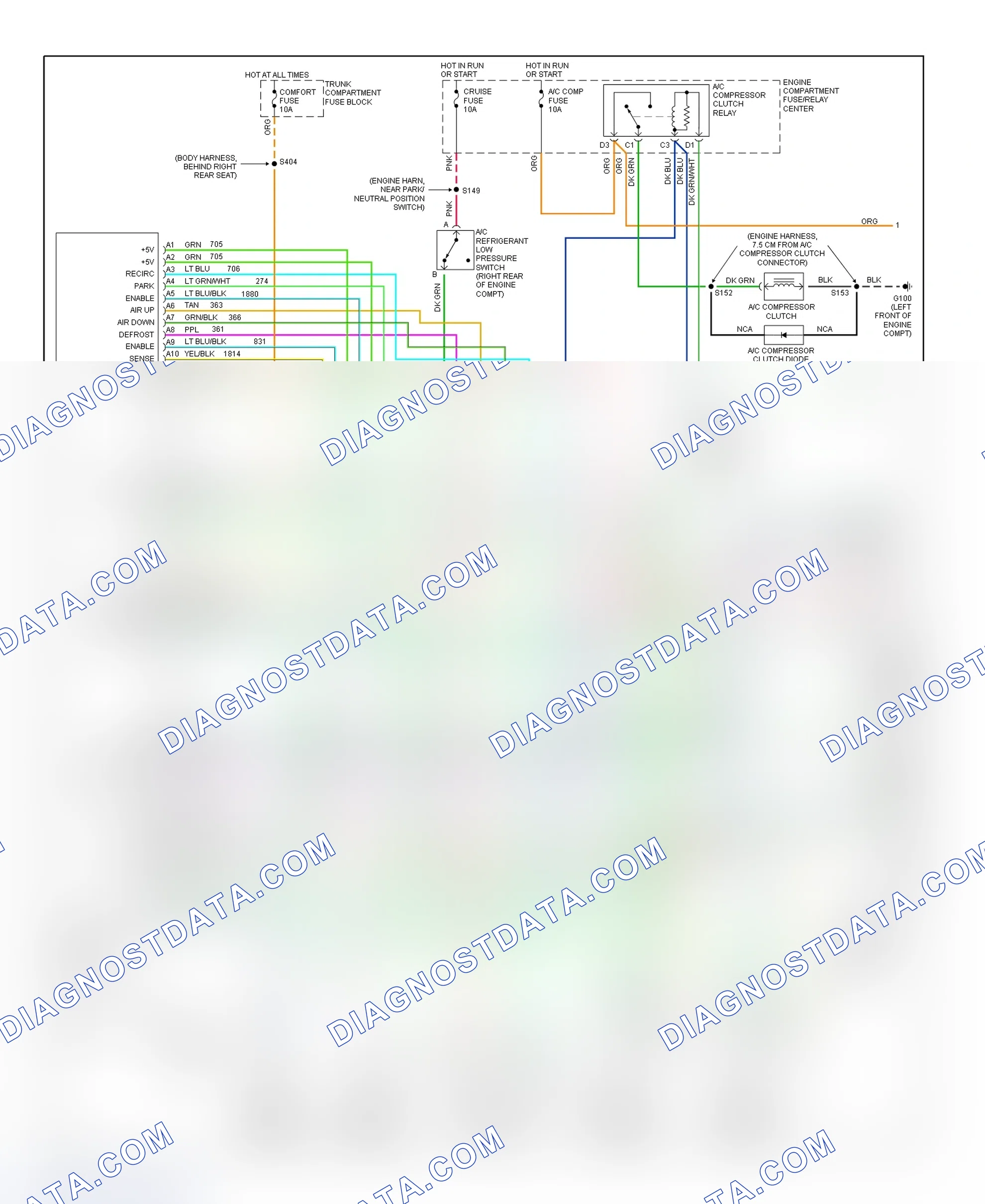Scheme 42: Automatic A/C-Heater System Wiring Diagram (1 Of 2)