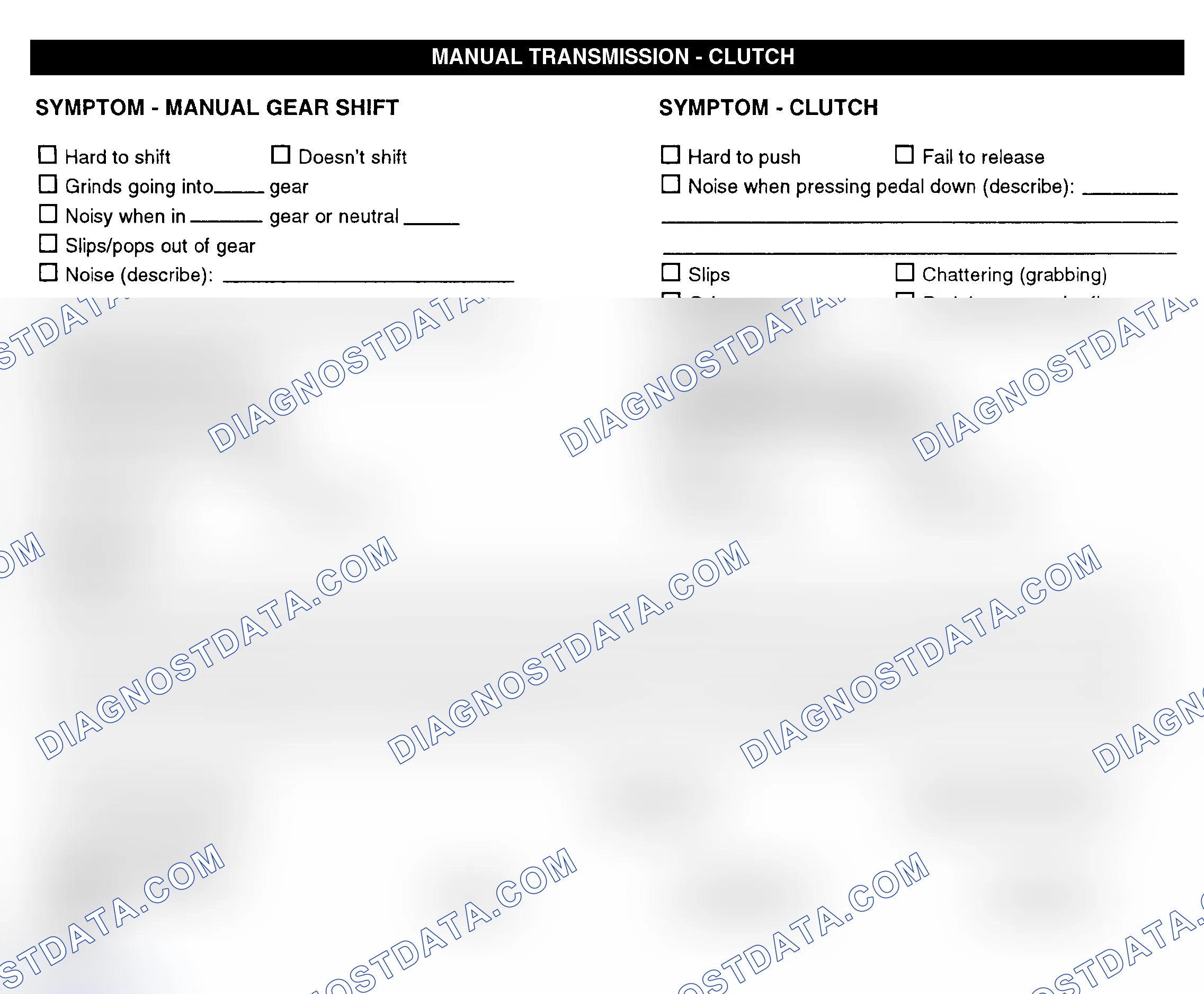 Scheme 10: Manual Transmission & Clutch