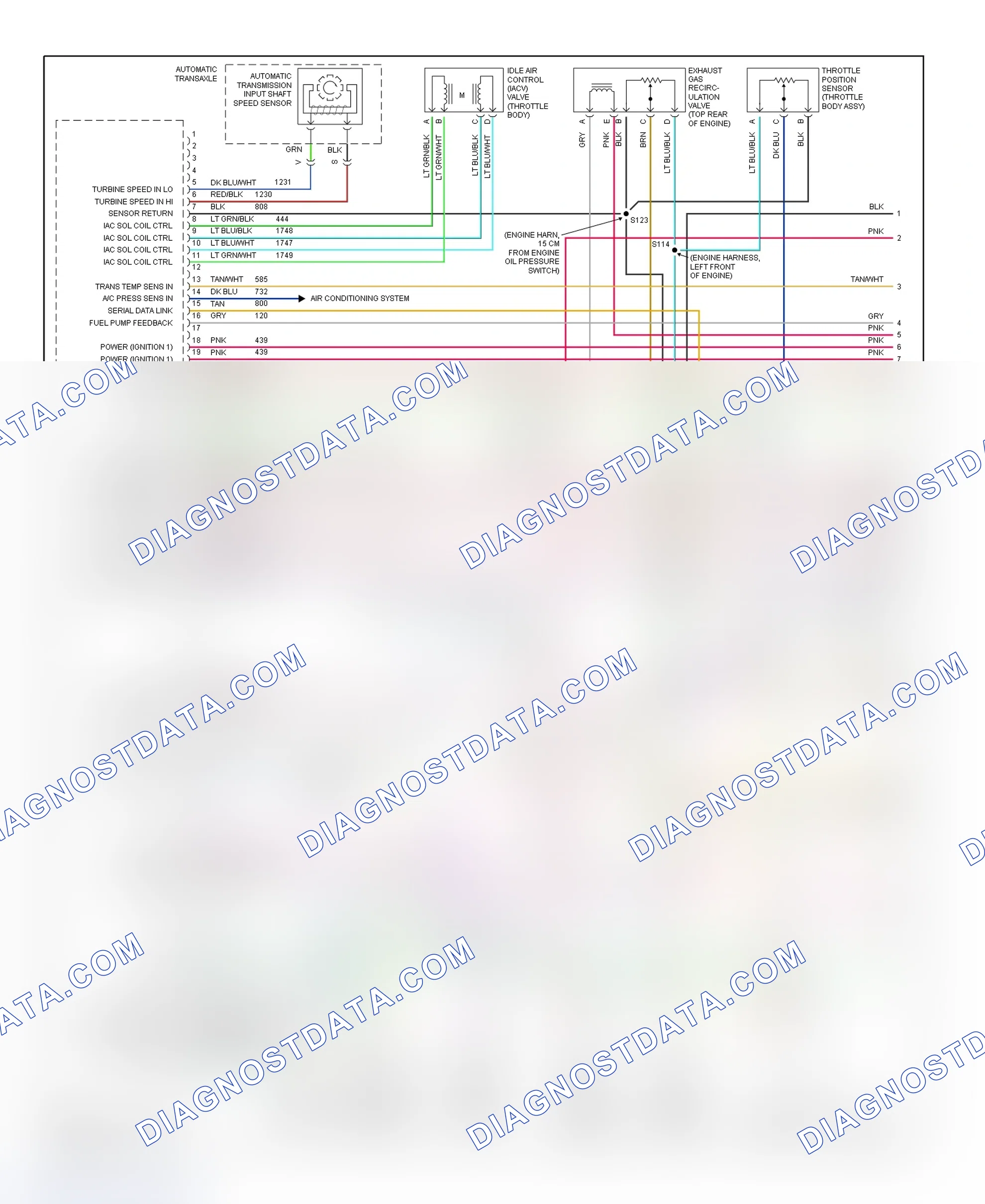 Scheme 11: PCM Wiring Diagram (Aurora - 4.0L - 1 Of 4)