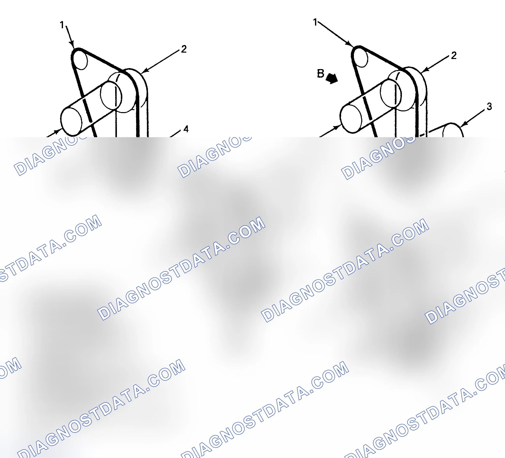 Scheme 2: DRIVE BELT ROUTING (2.8L)