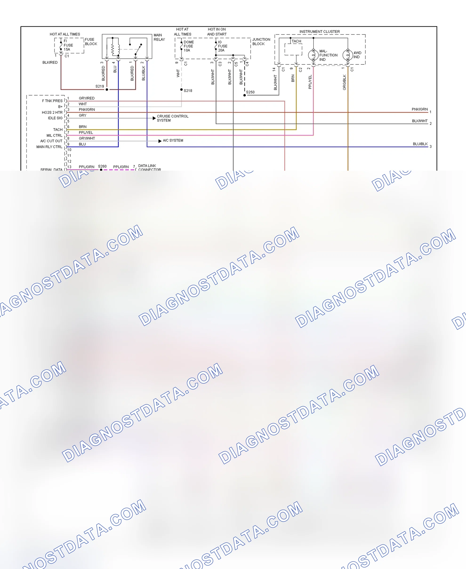 Scheme 179: PCM Wiring Diagram (Tracker - 1.6L - 1 Of 3)