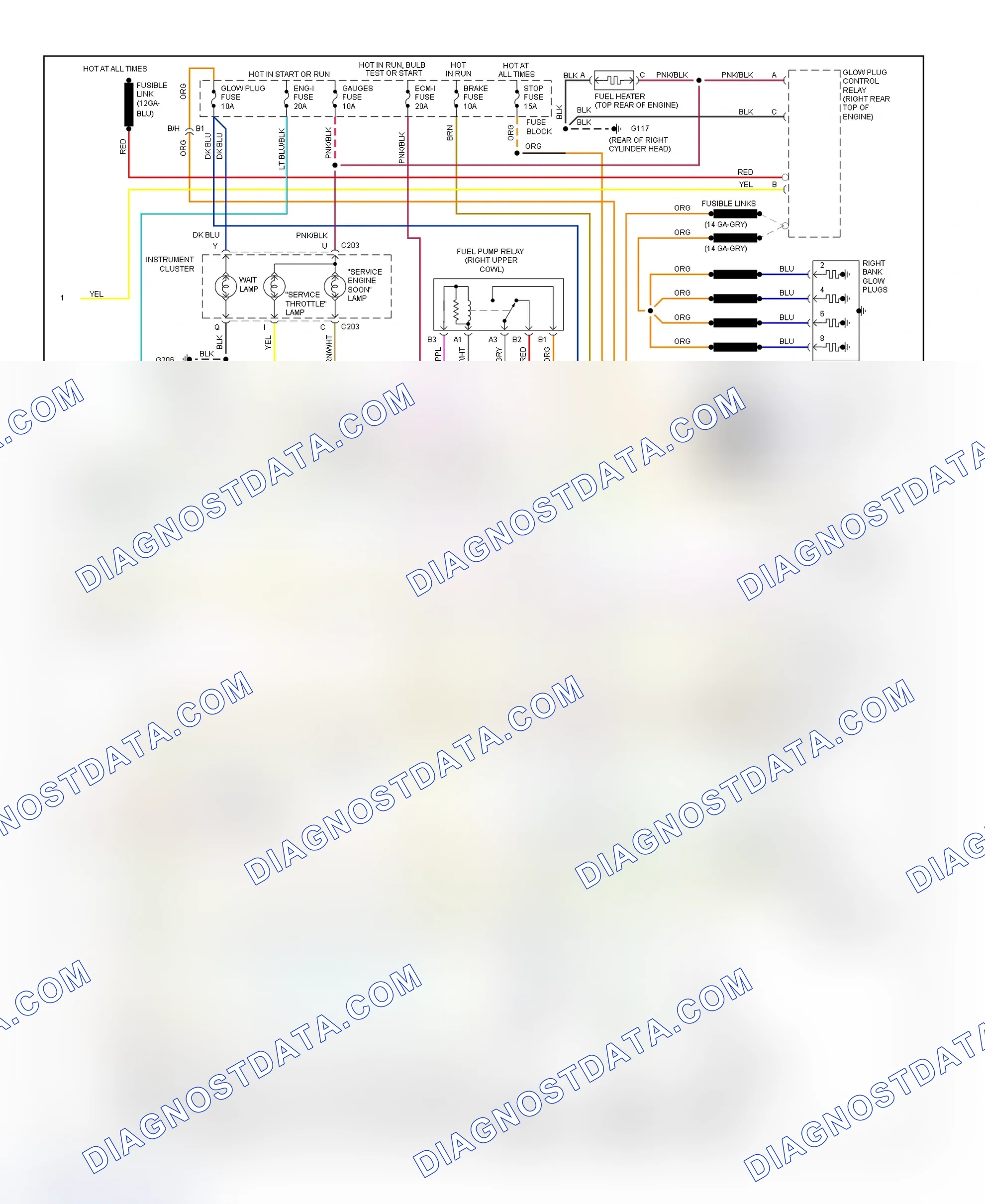 Scheme 119: Wiring Diagram ("C" & "K" Series Pickup, & Sierra - Diesel VIN F & P With M/T - 2 Of 2)