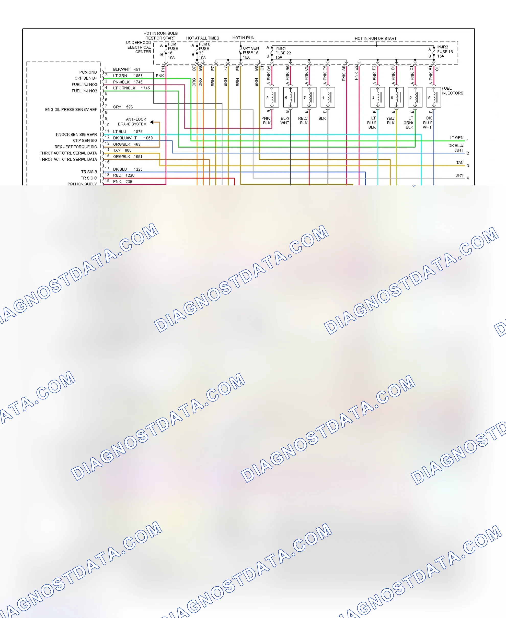 Scheme 70: PCM Wiring Diagram (Corvette - 5.7L - 1 Of 4)